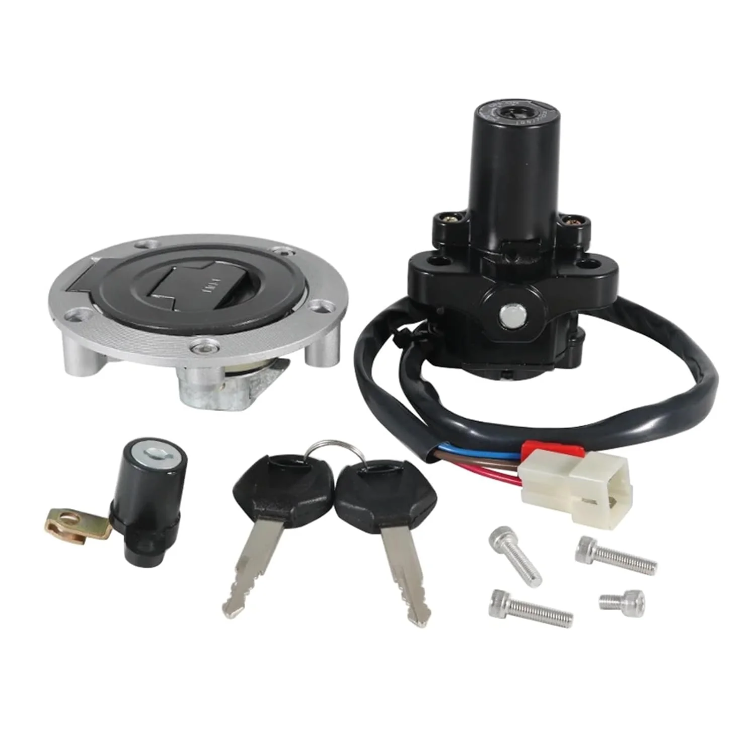 سوئیچ استارت موتور سیکلت سازگار با Xj6، Xj6f، Xj6n مدل 2009-2013 و Mt03 مدل 2006-2012، لوازم جانبی موتور سیکلت، کیت قفل درب باک و سوئیچ