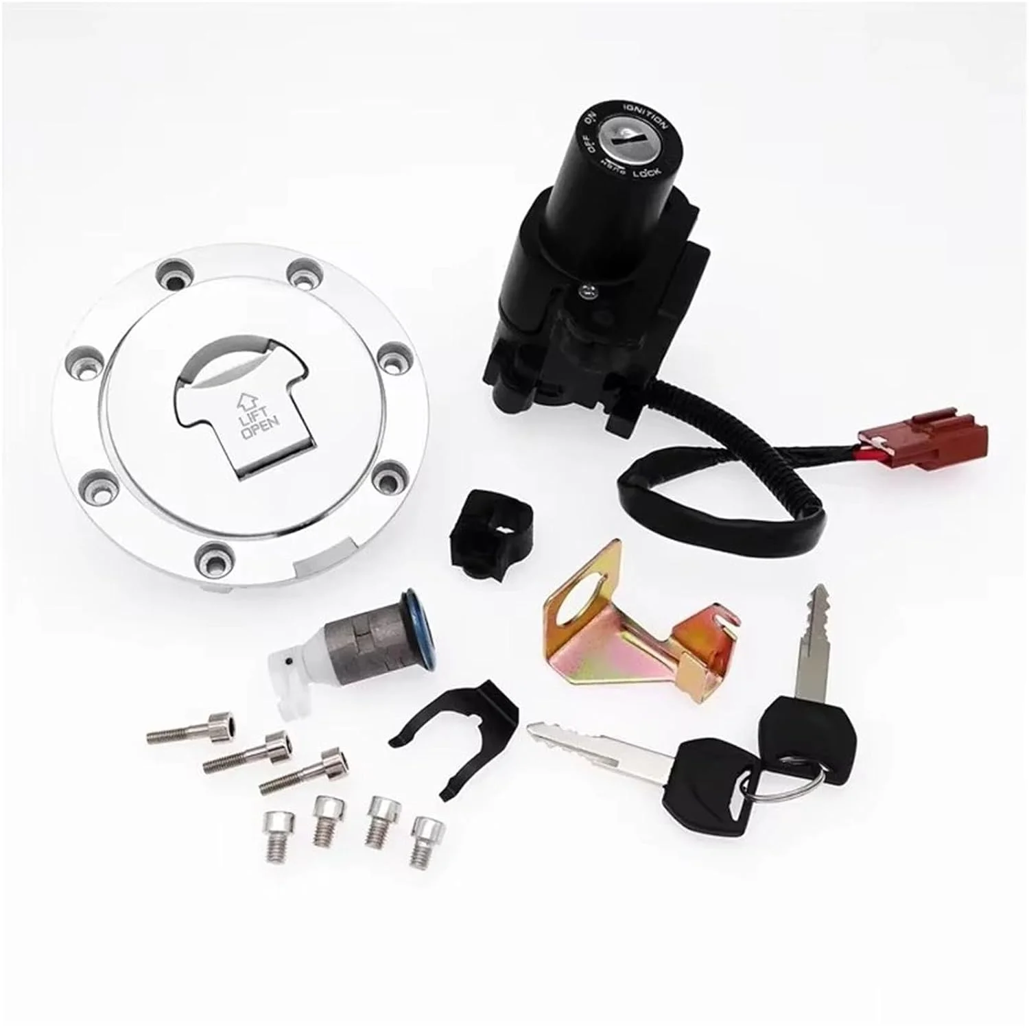 سوئیچ استارت موتور سیکلت سازگار با CBR600RR مدل 2007-2016 و CBR1000RR مدل 2008-2016، لوازم جانبی موتور سیکلت، کیت قفل سوئیچ استارت درب باک