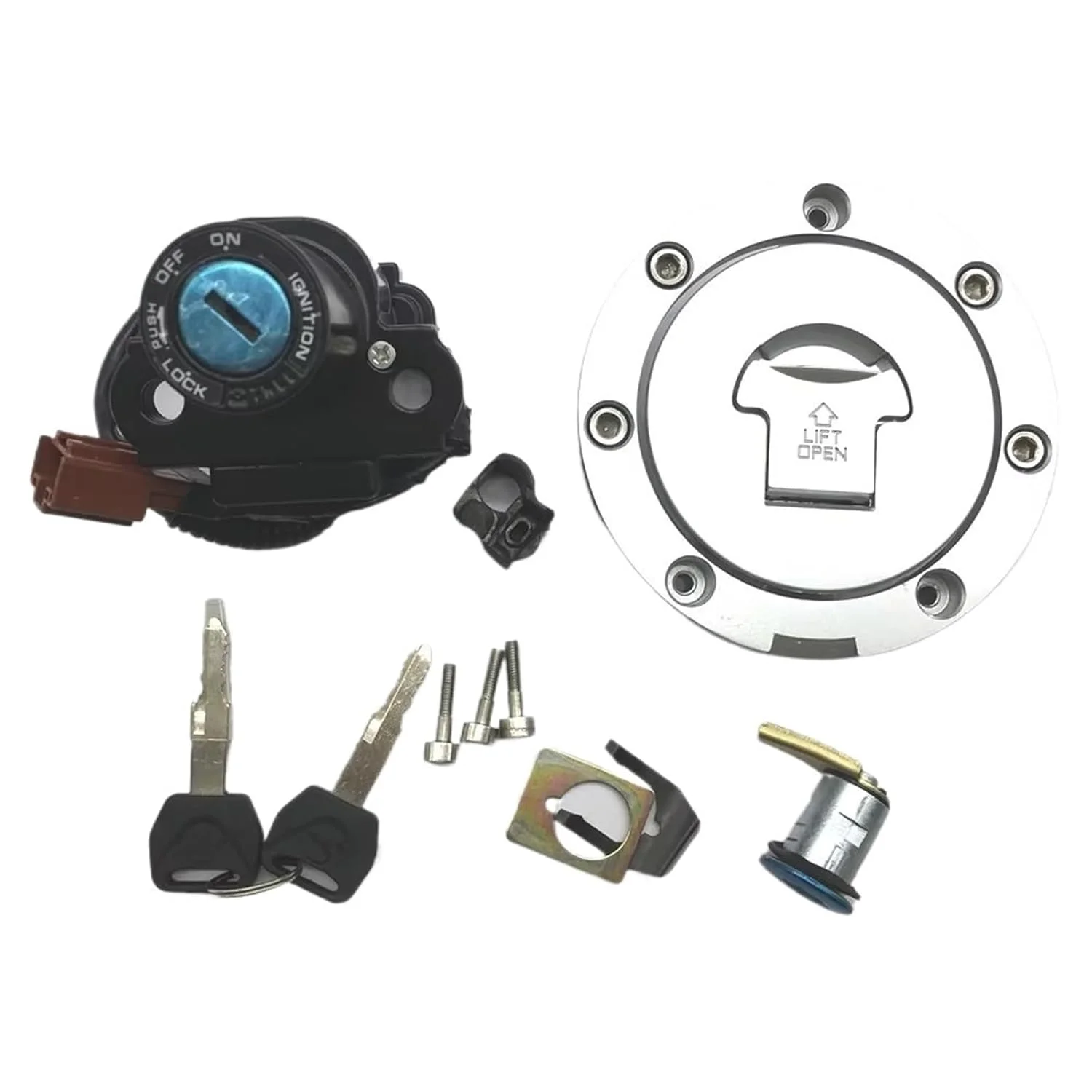 سوئیچ استارت موتور سیکلت سازگار با Cbr600rr 2007-2014 و Cbr1000rr 2008-2014، لوازم جانبی موتور سیکلت، کیت قفل سوئیچ استارت، درب باک و کلید