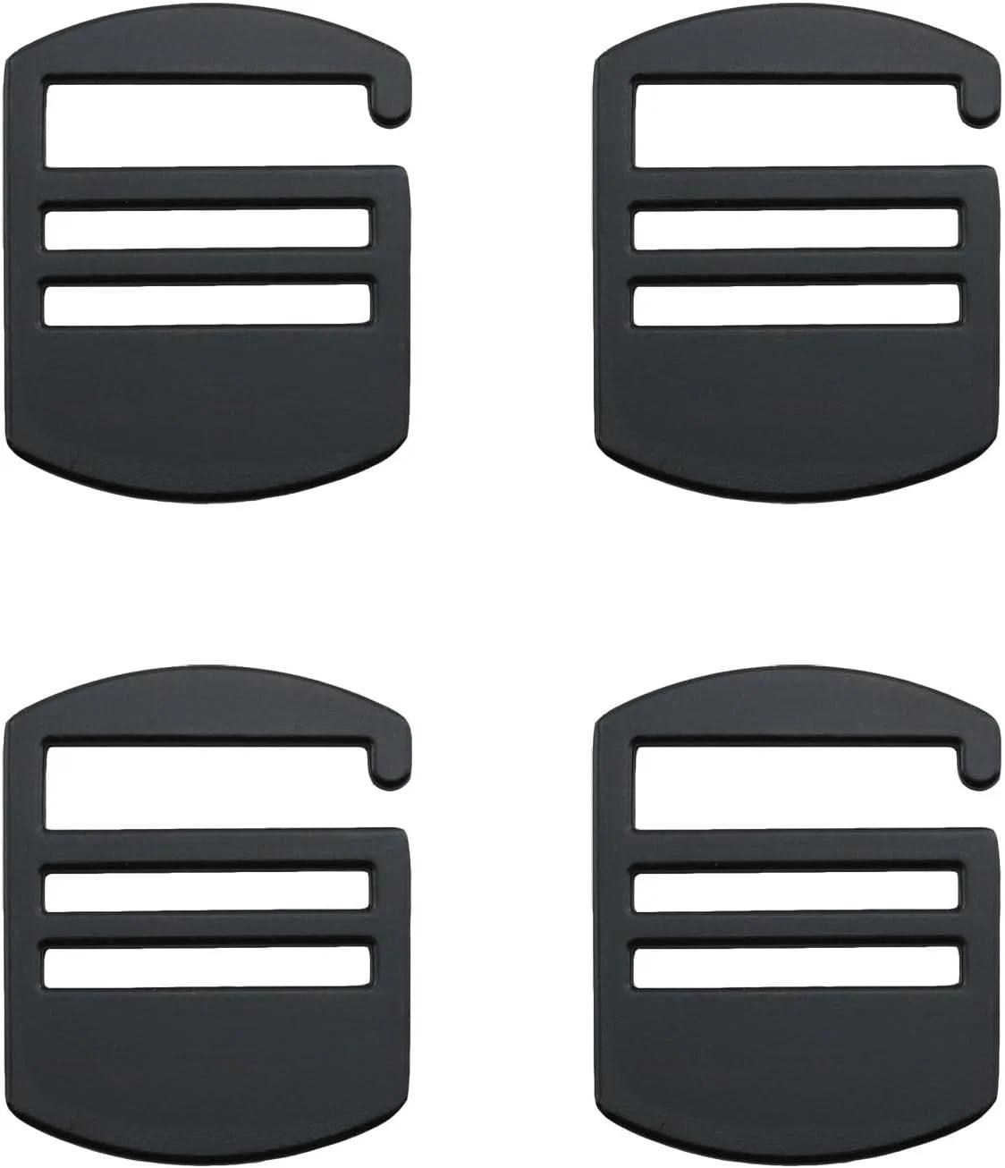 HJGarden 4 عدد قلاب G مشکی 25 میلی‌متری، سگک کمربند قابل تنظیم، سگک چمدان G-Hook، سگک بند کوله پشتی موجی برای سگک تسمه کیف DIY