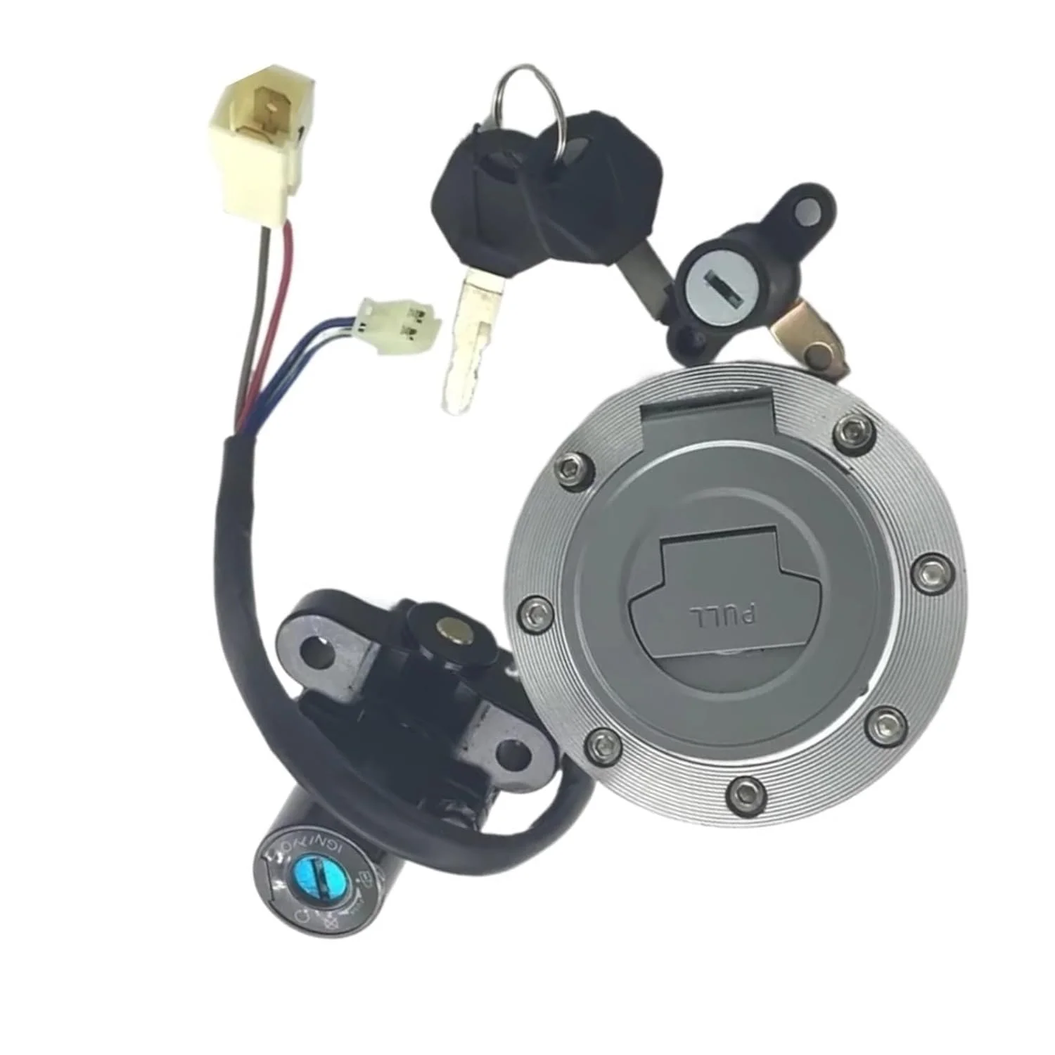 motorcycle Ignition Key Compatible With For Fz6 For Fz6n For Fz6s 2004-2009 For Fz07 2015 2016 Motorcycle Accessories Ignition Switch Gas Cap Lock Kit