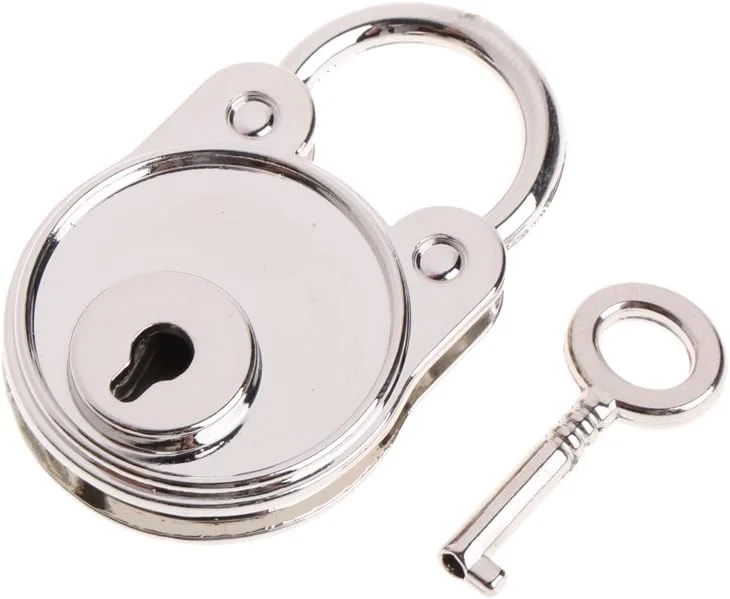 قفل کوچک طرح سر خرس به همراه کلید، قفل فلزی آرزو برای کیف، چمدان، تعمیر چمدان یا قطعات جایگزین