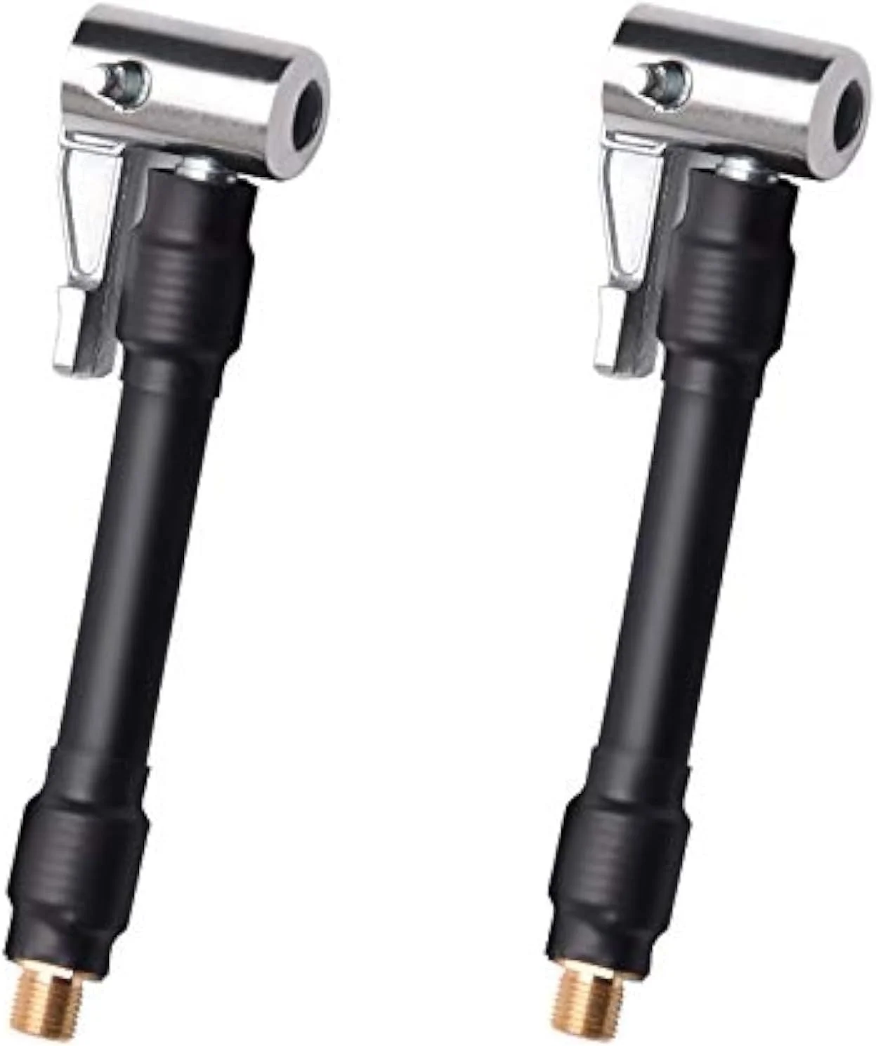 2 عدد آداپتور شلنگ باد، سری قفل شونده، تبدیل اتصال چرخشی به اتصال قفل شونده، با شلنگ باد و رزوه ظریف استاندارد والف تایر، کیت پر کردن باد تایر، بدون نشتی یا جدا شدن