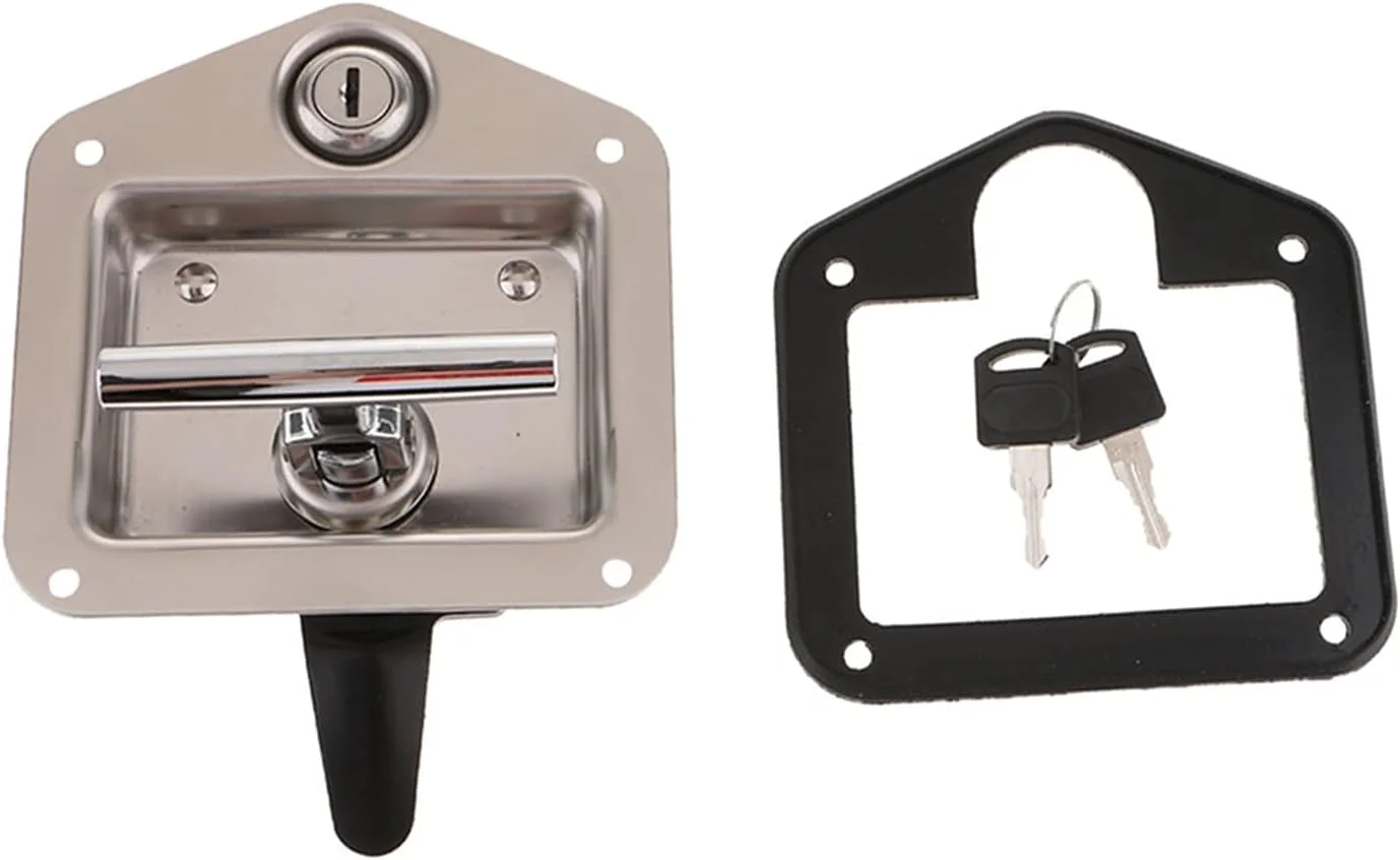 قفل درب RV GZDodek، قفل دستگیره T شکل، جعبه ابزار، کیت کلید برای کامیون، RV، تریلر، قایق تفریحی، جعبه ابزار، کابینت برق، لوازم جانبی قایق، ورود بدون کلید دریایی