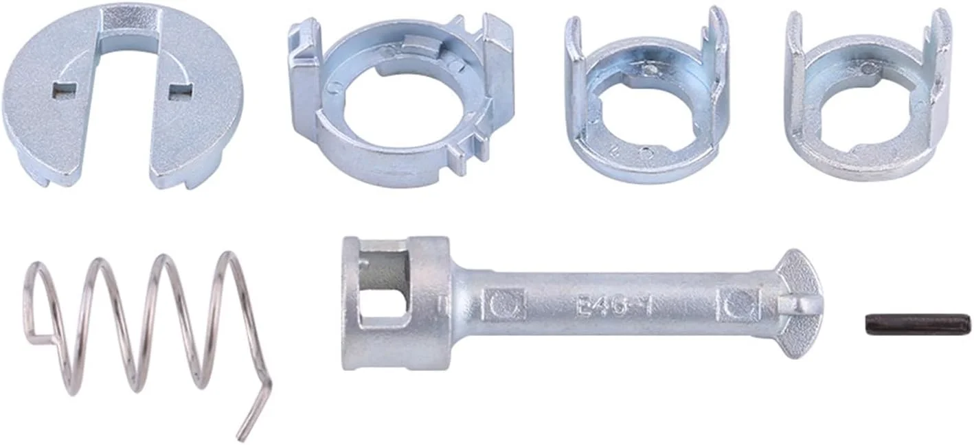 کیت تعمیر قفل درب خودرو Haosie، کیت تعمیر سیلندر قفل درب جلو چپ و راست سازگار با سری 3 E46 مدل 1998-2005