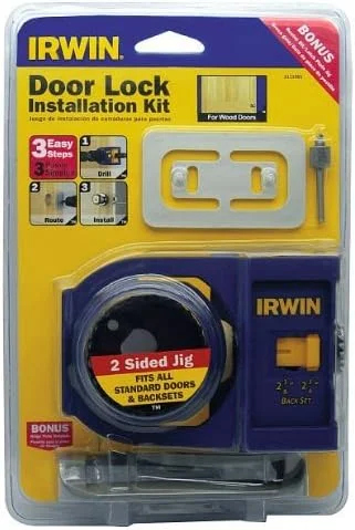IRWIN Door Lock Installation Kit for Wooden Doors (3111001)