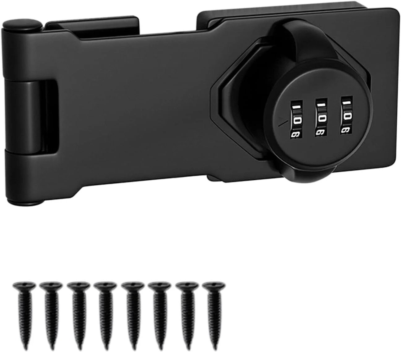 قفل رمزدار خانگی برای درب کابینت، قفل ترکیبی با پیچ برای حفظ حریم خصوصی، صندوق پستی، درب حیوانات خانگی، فایل اداری (مشکی)