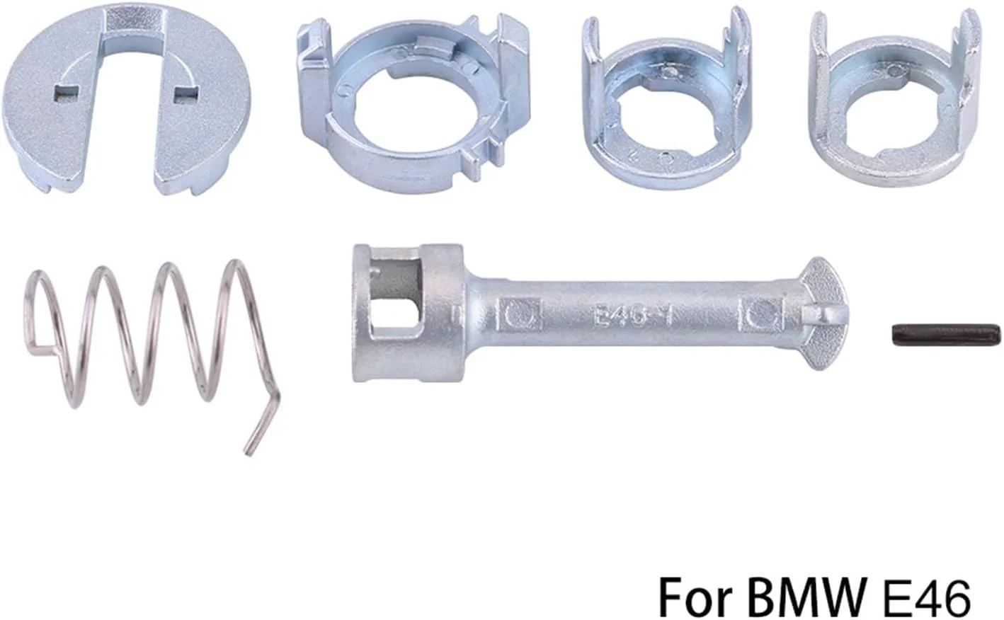 کیت تعمیر قفل درب خودرو Haosie، کیت تعمیر سیلندر قفل درب جلو چپ و راست سازگار با سری 3 E46 مدل 1998-2005