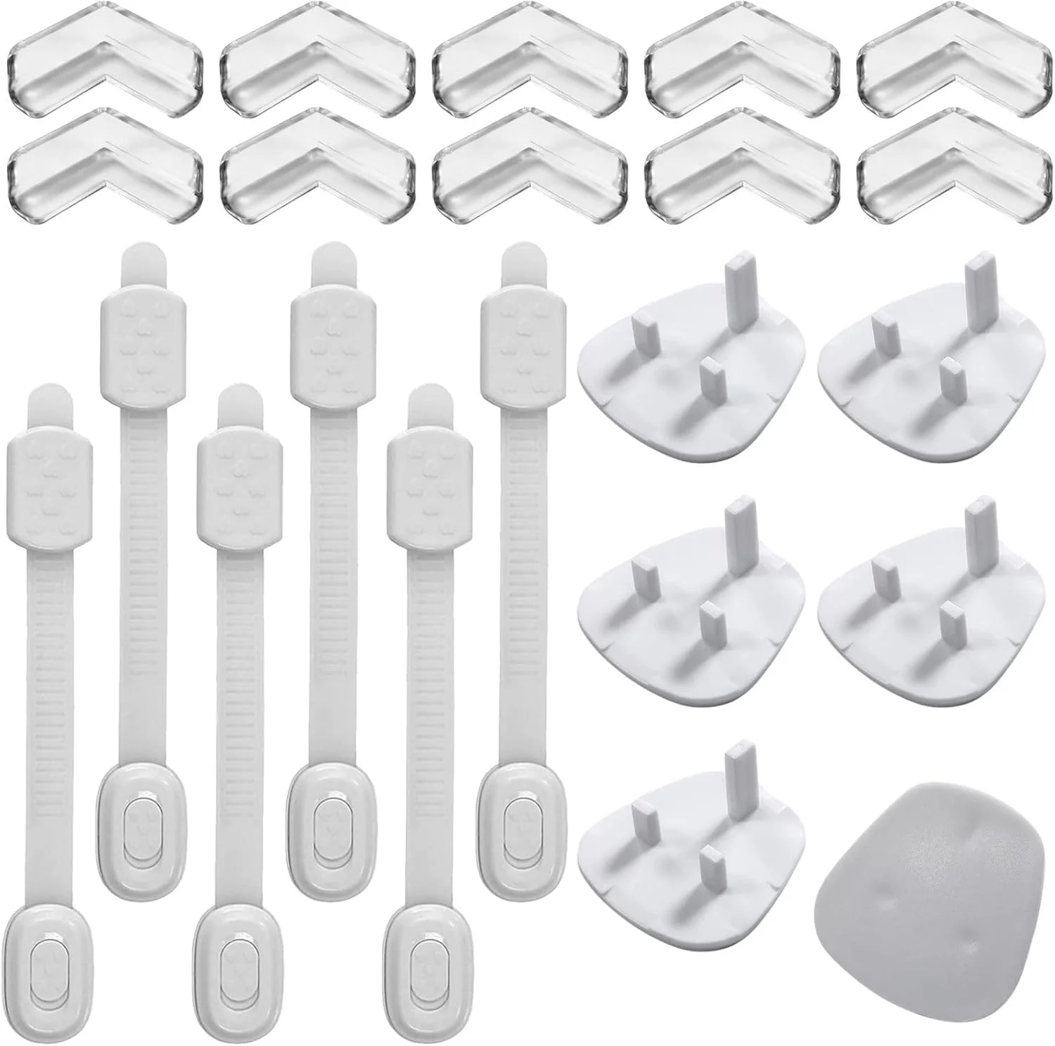 کیت ایمنی کودک هوشمند خانگی، کیت کامل ایمنی کودک شامل قفل های ایمنی، محافظ گوشه و پوشش پریز (22 تکه)