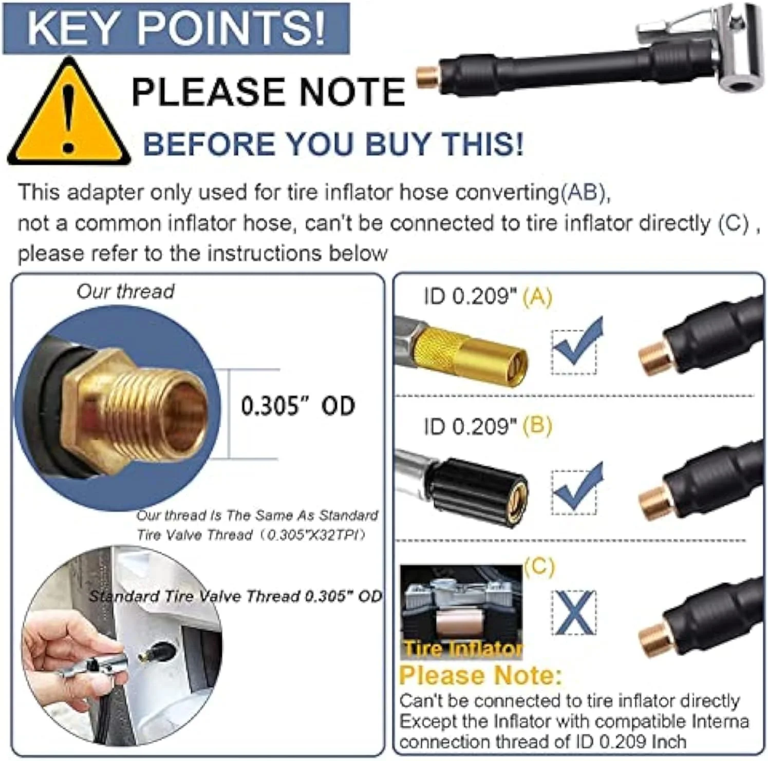 2 عدد آداپتور شلنگ باد، سری قفل شونده، تبدیل اتصال چرخشی به اتصال قفل شونده، با شلنگ باد و رزوه ظریف استاندارد والف تایر، کیت پر کردن باد تایر، بدون نشتی یا جدا شدن 2 عدد آداپتور شلنگ باد، سری قفل شونده، تبدیل اتصال چرخشی به اتصال قفل شونده، با شلنگ باد و رزوه ظریف استاندارد والف تایر، کیت پر کردن باد تایر، بدون نشتی یا جدا شدن