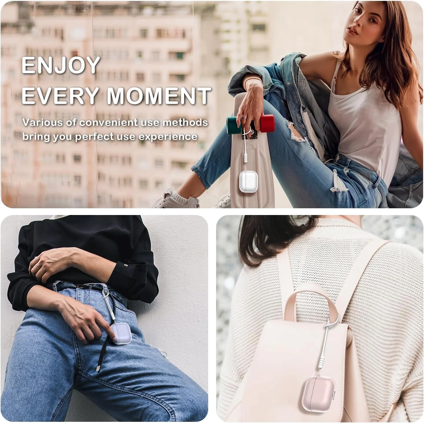 کاور محافظ ایرپاد نسل 3 MHYALUDO، کاور شفاف TPU نرم، ضد ضربه با استاندارد نظامی به همراه قلم تمیز کننده برای کیس شارژ ایرپاد 3 اپل (2021)، سفید شفاف