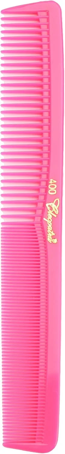 شانه آرایشگری همه کاره 7 اینچی Krest Cleopatra. شانه حالت دهنده پشت صاف. خط کش شماره دار. رنگ صورتی نئون. بسته 6 عددی