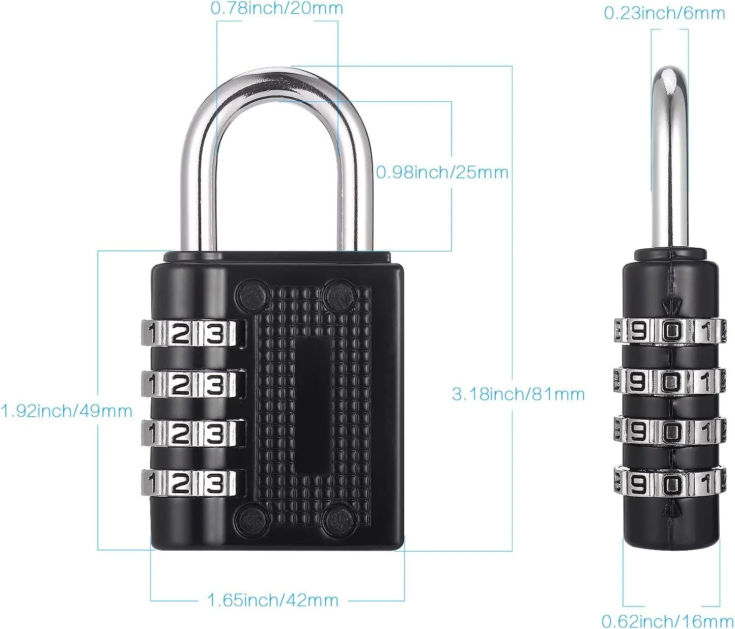 قفل رمزی ترکیبی KASTWAVE، بسته 4 عددی قفل فلزی سنگین برای کمدهای باشگاه، قفل های دارای رمز، قفل باشگاه، قفل کمد، قفل رمزی ضد آب برای کمد، درب بیرونی، سوله قفل رمزی ترکیبی KASTWAVE، بسته 4 عددی قفل فلزی سنگین برای کمدهای باشگاه، قفل های دارای رمز، قفل باشگاه، قفل کمد، قفل رمزی ضد آب برای کمد، درب بیرونی، سوله