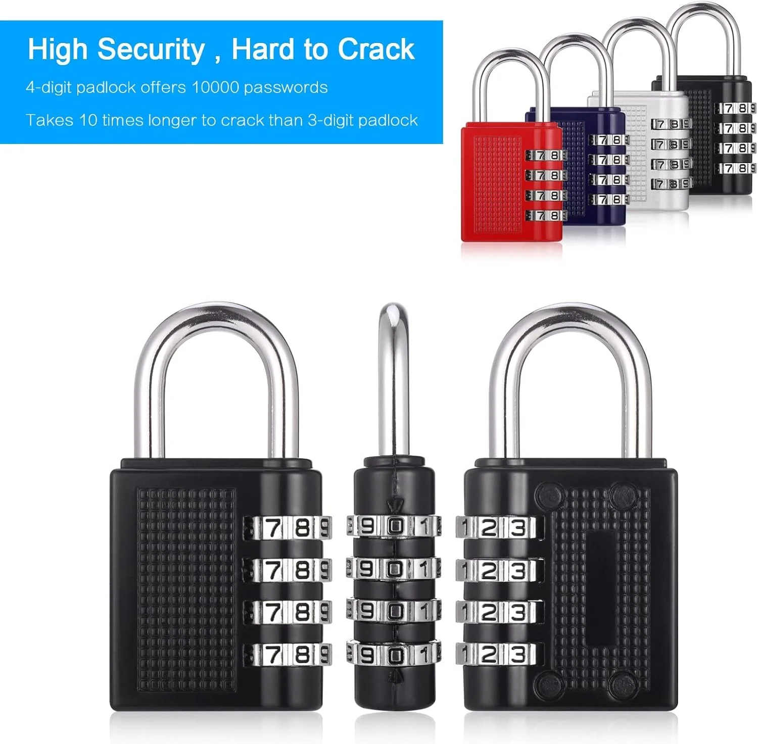 قفل رمزی ترکیبی KASTWAVE، بسته 4 عددی قفل فلزی سنگین برای کمدهای باشگاه، قفل های دارای رمز، قفل باشگاه، قفل کمد، قفل رمزی ضد آب برای کمد، درب بیرونی، سوله قفل رمزی ترکیبی KASTWAVE، بسته 4 عددی قفل فلزی سنگین برای کمدهای باشگاه، قفل های دارای رمز، قفل باشگاه، قفل کمد، قفل رمزی ضد آب برای کمد، درب بیرونی، سوله