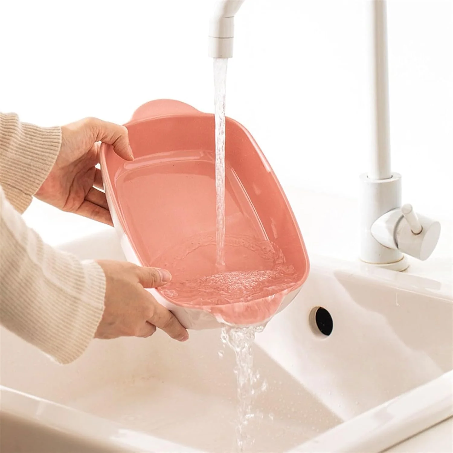 ظرف فر برای پنیر، ظرف برنج پخته شده، ظرف مستطیلی ویژه، ظرف سبزیجات، ظرف دوکفه ای، ظرف سرامیکی فر (صورتی، 9 اینچ)