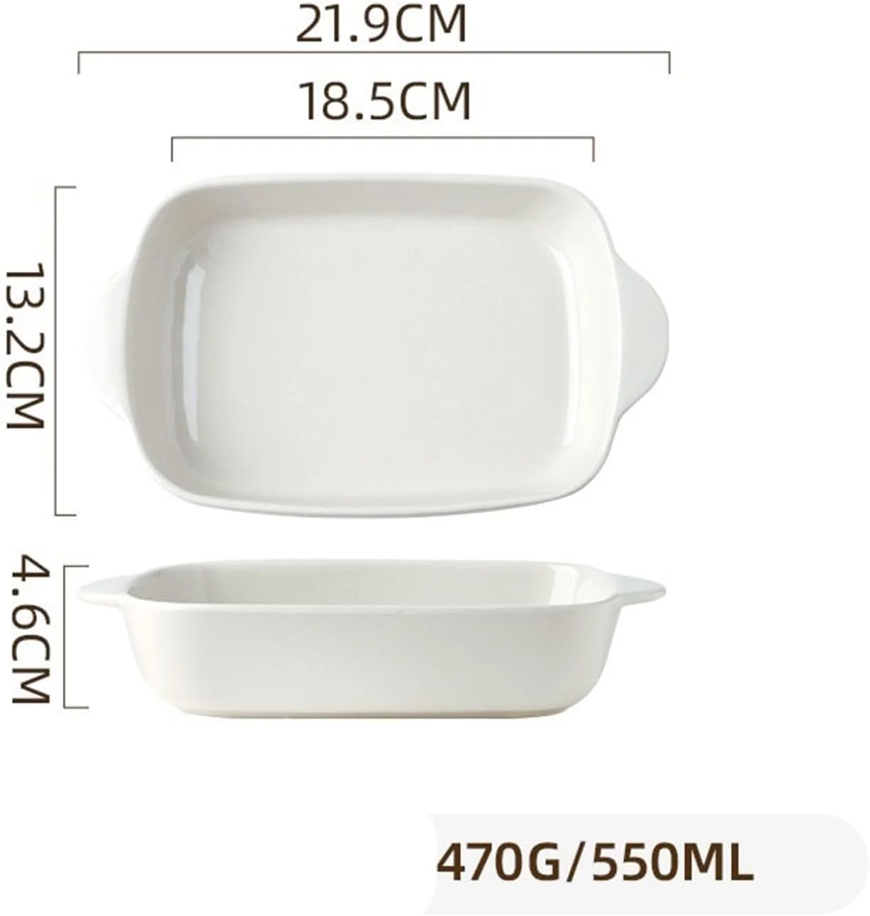 ظرف فر JUNCHENG1008 برای برنج و پنیر، فر، ظروف مخصوص، کاسه سرامیکی، بشقاب مستطیلی دو گوشه برای مایکروویو (سبز، 7 اینچ)