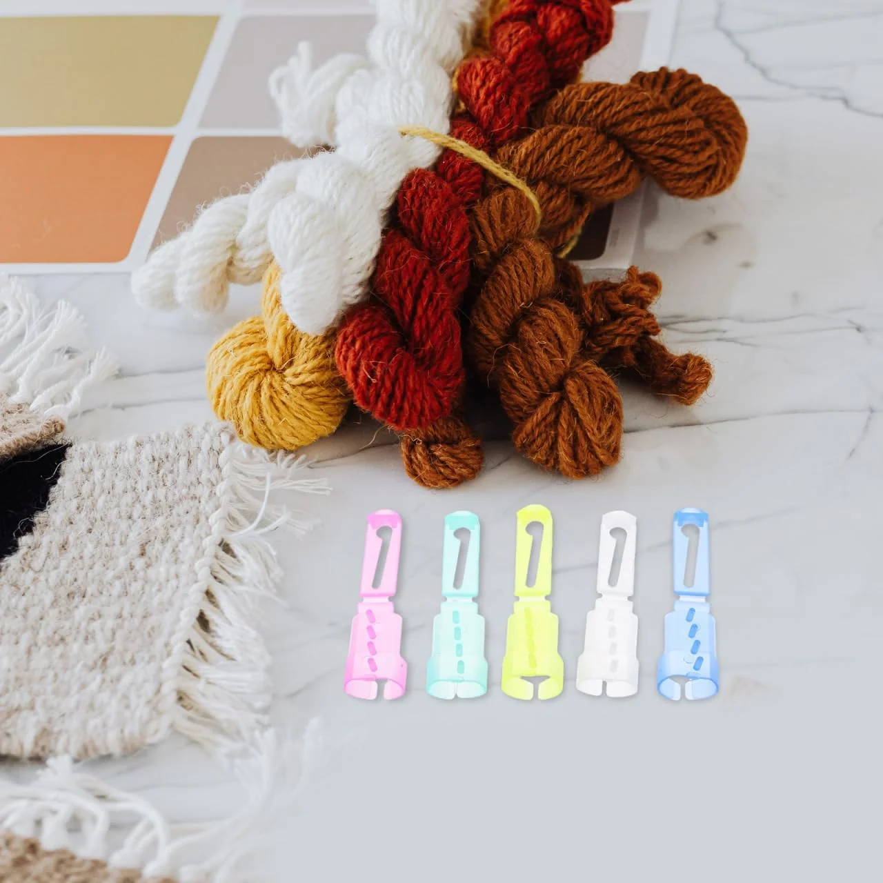 Happyyami Finger Guides for Crocheting, Pack of 10 Plastic Yarn Guides, Finger Holder, Knitting Thimble Tools for Crocheting, Knitting, Crafts, Accessories Happyyami Finger Guides for Crocheting, Pack of 10 Plastic Yarn Guides, Finger Holder, Knitting Thimble Tools for Crocheting, Knitting, Crafts, Accessories