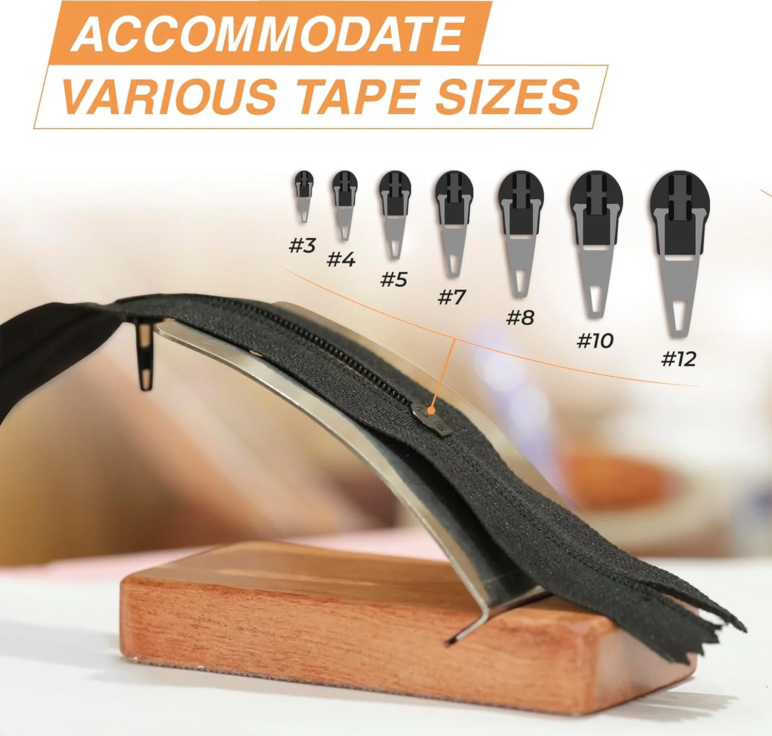 Savina Zipper Jig Tool, Hardwood & Stainless Steel Zipper Installing Tool for Dresses & Pants, Works with Various Sizes, Tool for Sewing. Savina Zipper Jig Tool, Hardwood & Stainless Steel Zipper Installing Tool for Dresses & Pants, Works with Various Sizes, Tool for Sewing.
