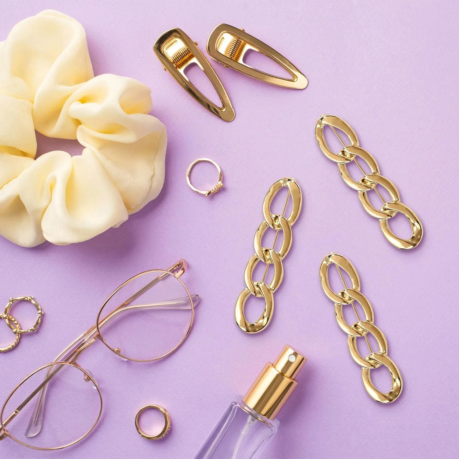 Hanycon Safety Pins, 10pcs 2.35inch Four-Ring Shape Safety Pins Sweater Shawl Clip Brooch Pins for Women Clothing Dress Pants Skirt Waist Pants Extender Dressing Accessories (Gold) Hanycon Safety Pins, 10pcs 2.35inch Four-Ring Shape Safety Pins Sweater Shawl Clip Brooch Pins for Women Clothing Dress Pants Skirt Waist Pants Extender Dressing Accessories (Gold)