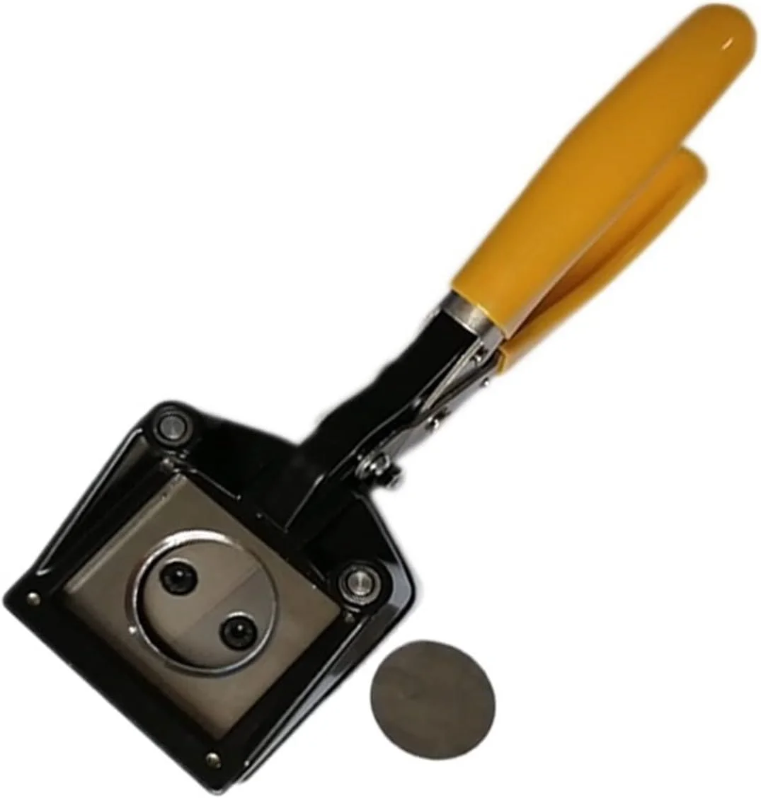 GZDZHP دکمه بج گرد خالی دستگاه دکمه ساز بج سنجاق دکمه ای گرد نمونه بردار قطر 44 میلی متر سیستم متریک برای لوازم صنایع دستی DIY کودکان