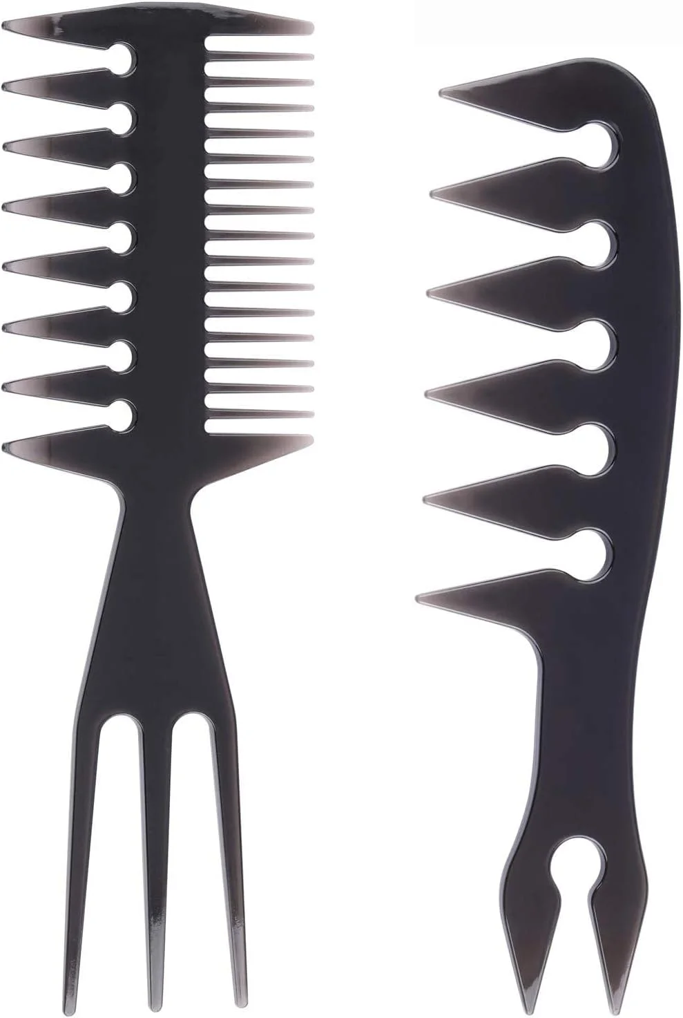 ست شانه حالت دهنده مو KASTWAVE، بسته 2 عددی، شانه آرایشگاهی حرفه ای، برس مو، لوازم جانبی یک طرفه برای آقایان و پسران