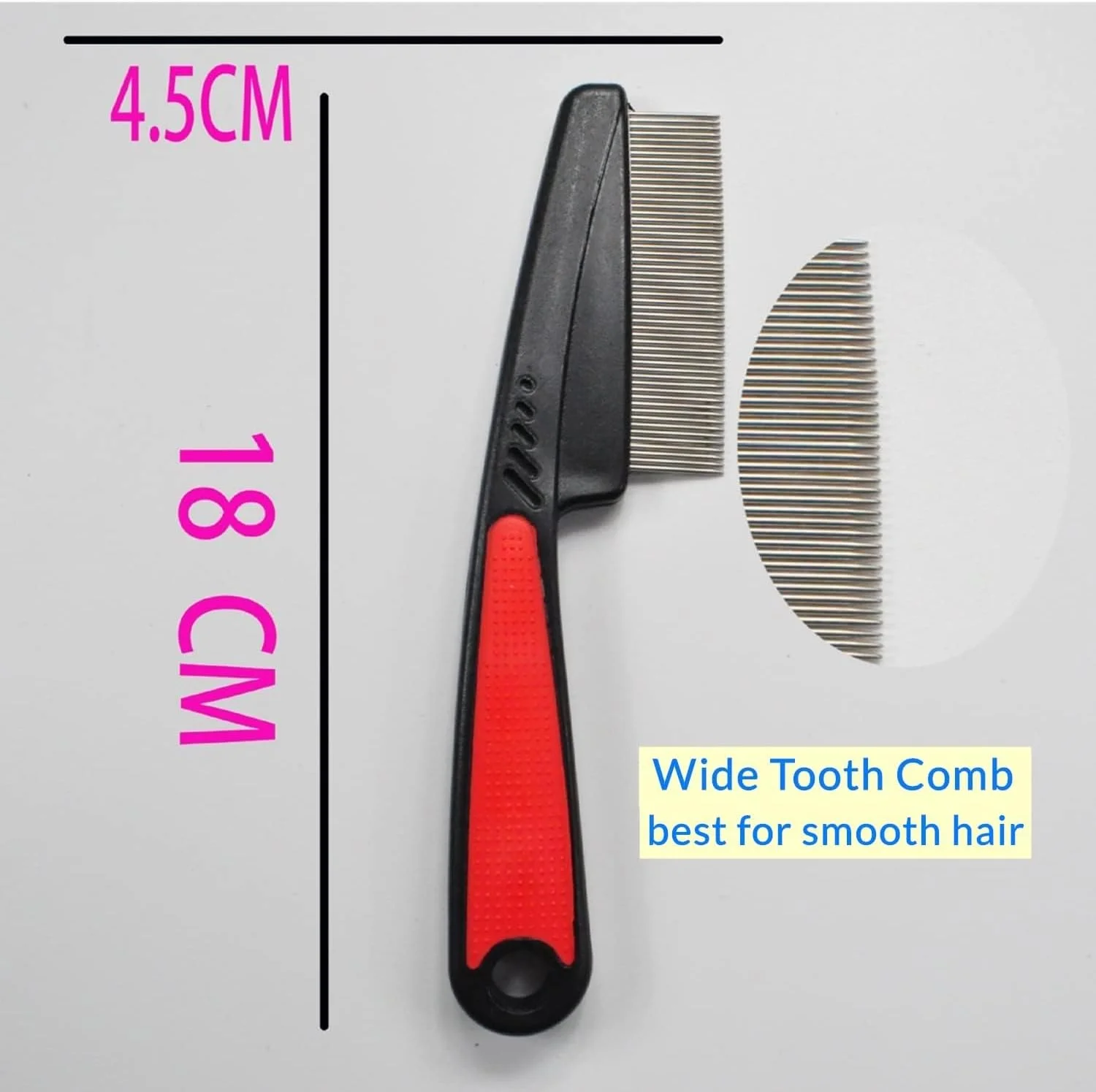 شانه دندانه ریز و درشت استیل KASTWAVE، 2 عدد شانه حرفه ای ضد شوره، شانه مو با دندانه های با استحکام بالا، ابزار نظافت برای کودکان و بزرگسالان