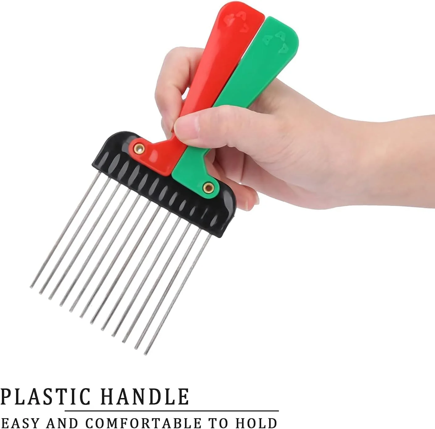 شانه فلزی KASTWAVE، 3 عدد، شانه حالت دهنده دندانه پهن، شانه تاشو قابل حمل با دندانه های پهن برای پوش دادن و جدا کردن مو، شانه حرفه ای مو برای کودکان و بزرگسالان