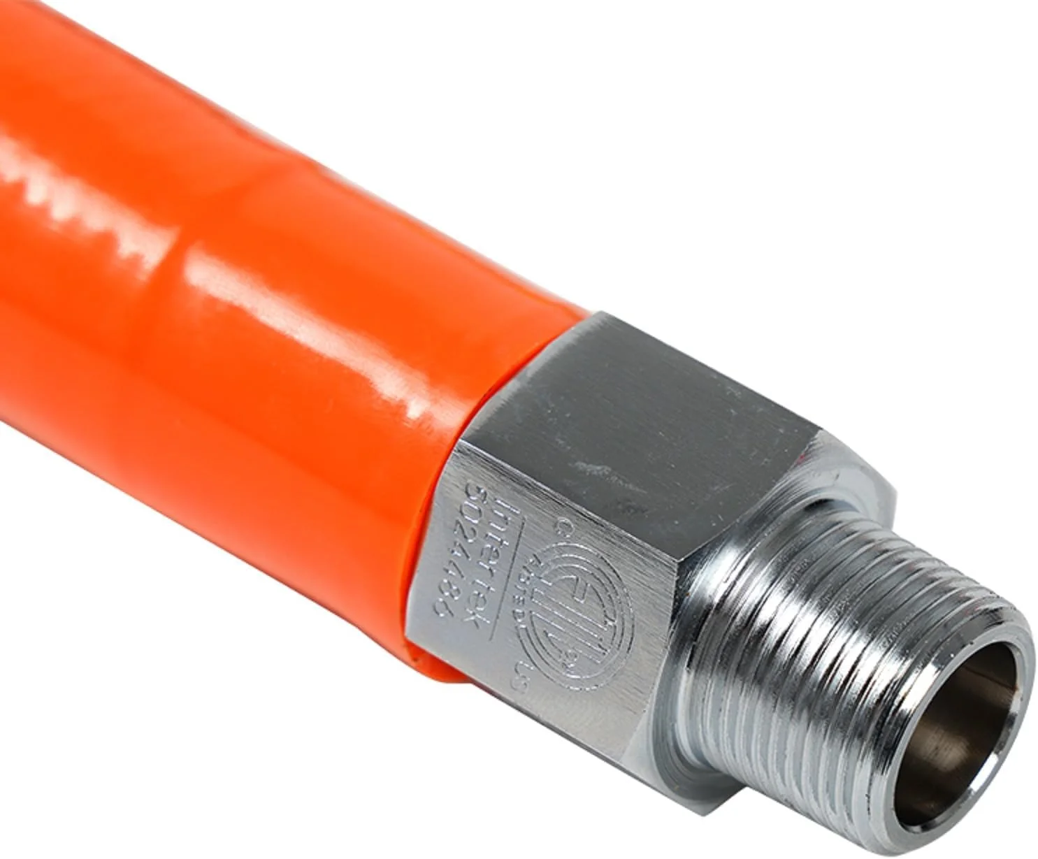 شیلنگ گاز طبیعی Huoyanshe - 120 سانتی متری برای لوازم پروپان NG/LP، قطر 19 میلی متر در 120 سانتی متر طول، بافته شده از فولاد ضد زنگ، شیلنگ خط گاز انعطاف پذیر مناسب برای مهمانی های باربیکیو و تجهیزات آشپزخانه.