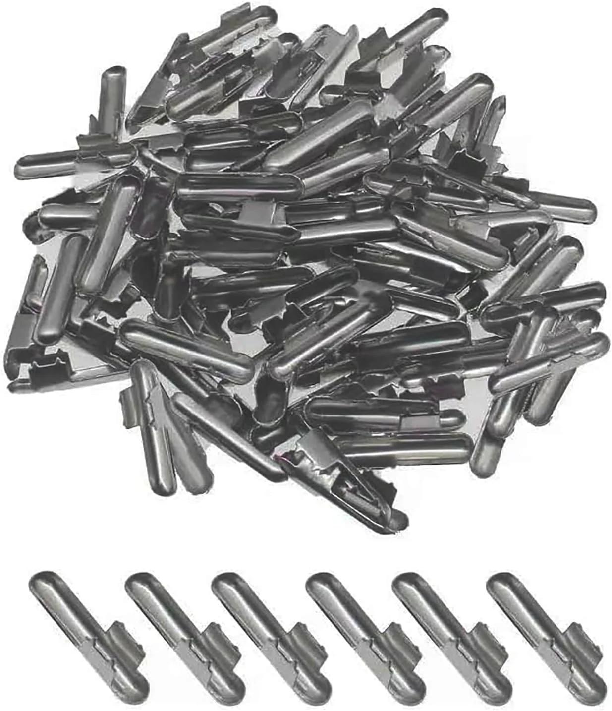GWYAN 100 عدد خار طناب الاستیک استیل ضد زنگ، خارهای فلزی الاستیک برای دوخت و اتصال صنایع دستی