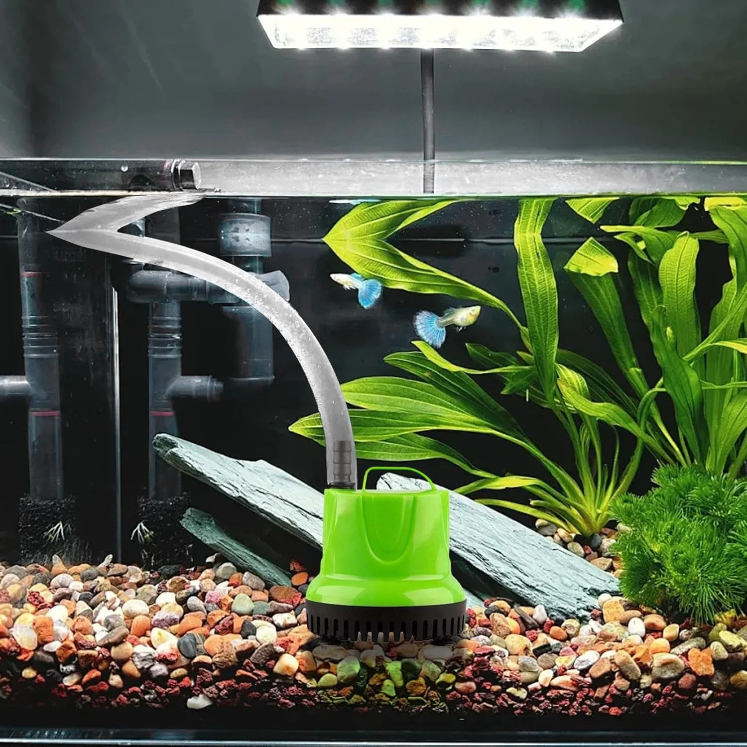 پمپ آب غوطه ور آکواریوم - پمپ فیلتر آکواریوم، دستگاه گردش آب غوطه ور بی صدا با مکنده برای زهکشی، آبیاری هیدروپونیک، سامپ، باغ، استخر روباز، تراریوم