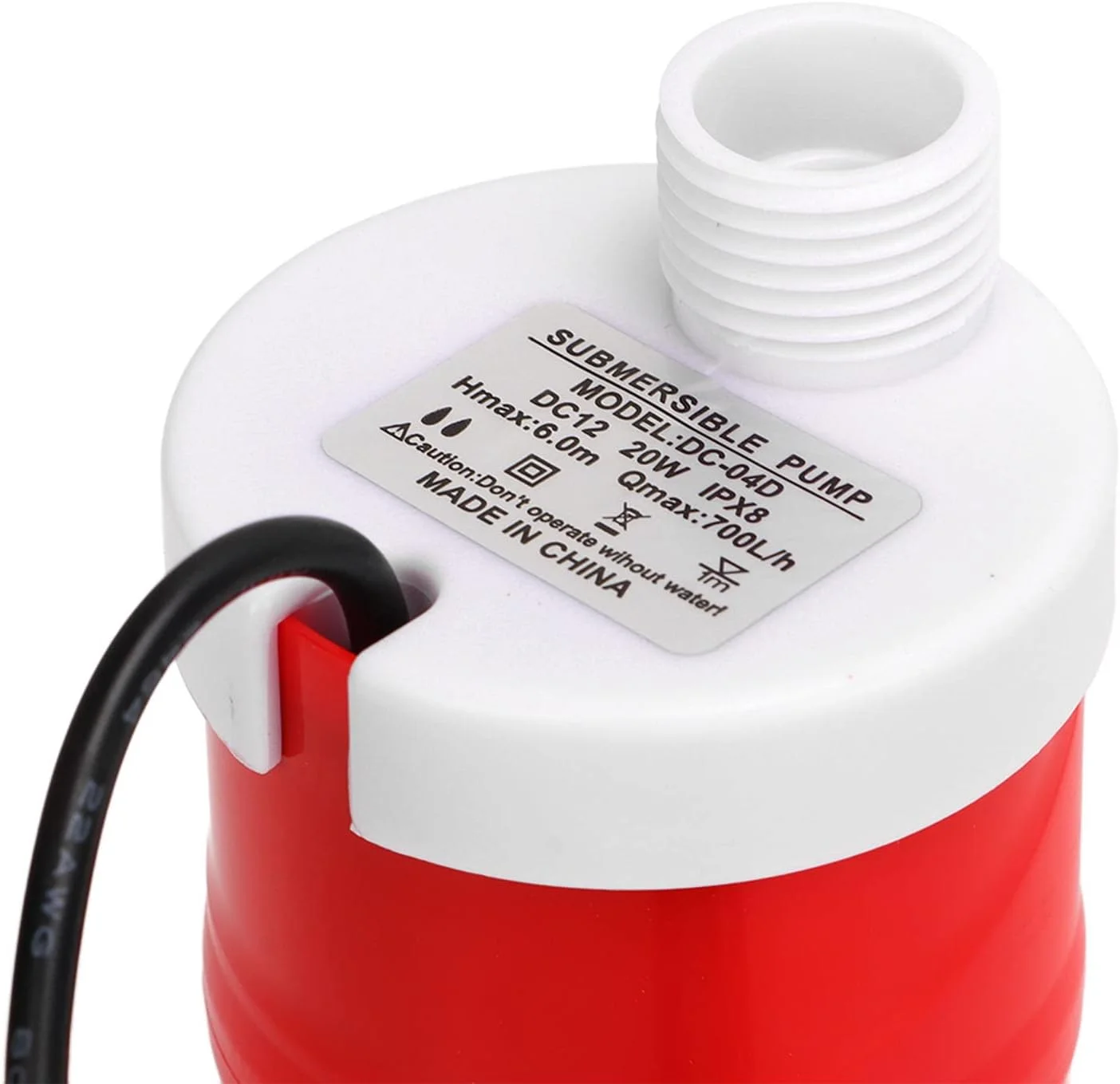 پمپ آب شناور با راندمان بالا، جریان 700 لیتر در ساعت، 20 وات، DC 12 ولت مناسب برای آشپزخانه، حمام، کاروان و خانه، ساخته شده از ABS پمپ آب شناور با راندمان بالا، جریان 700 لیتر در ساعت، 20 وات، DC 12 ولت مناسب برای آشپزخانه، حمام، کاروان و خانه، ساخته شده از ABS