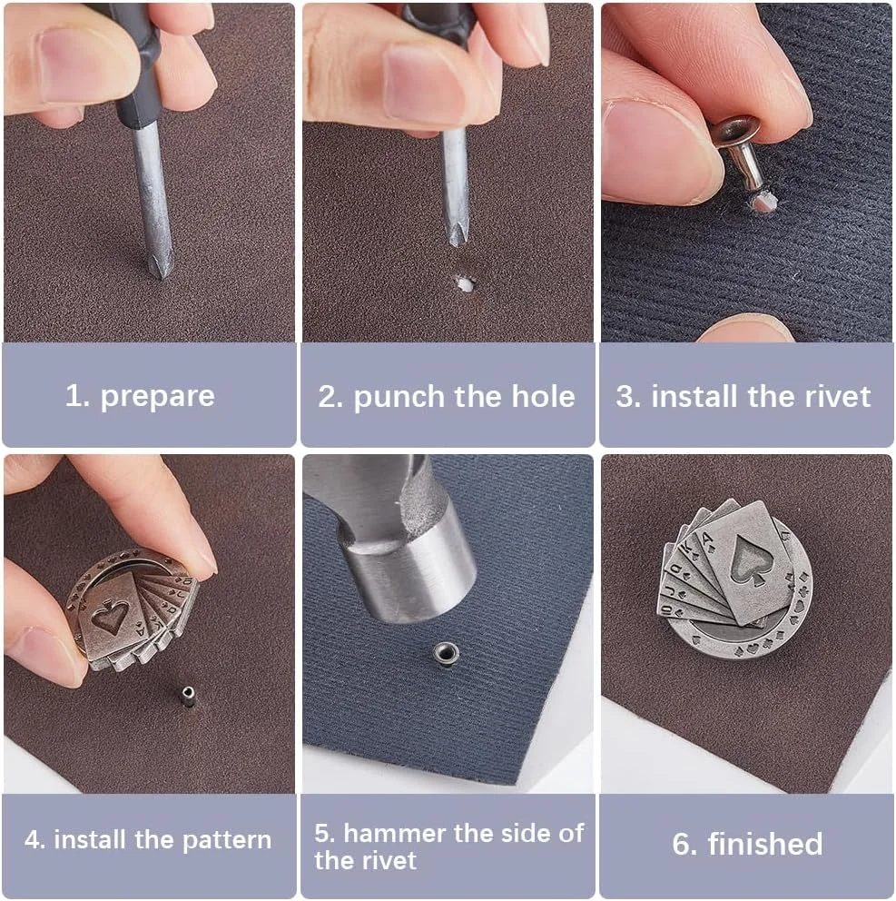 GORGECRAFT 1 جعبه 10 ست دکمه های پشتی پیچی کارت بازی سگک های آلیاژی نقره ای عتیقه تبتی Conchos Castings Snap Fastener تزیینات چرمی تزئینی قدیمی برای کیف پول کمربند جلیقه کیف GORGECRAFT 1 جعبه 10 ست دکمه های پشتی پیچی کارت بازی سگک های آلیاژی نقره ای عتیقه تبتی Conchos Castings Snap Fastener تزیینات چرمی تزئینی قدیمی برای کیف پول کمربند جلیقه کیف