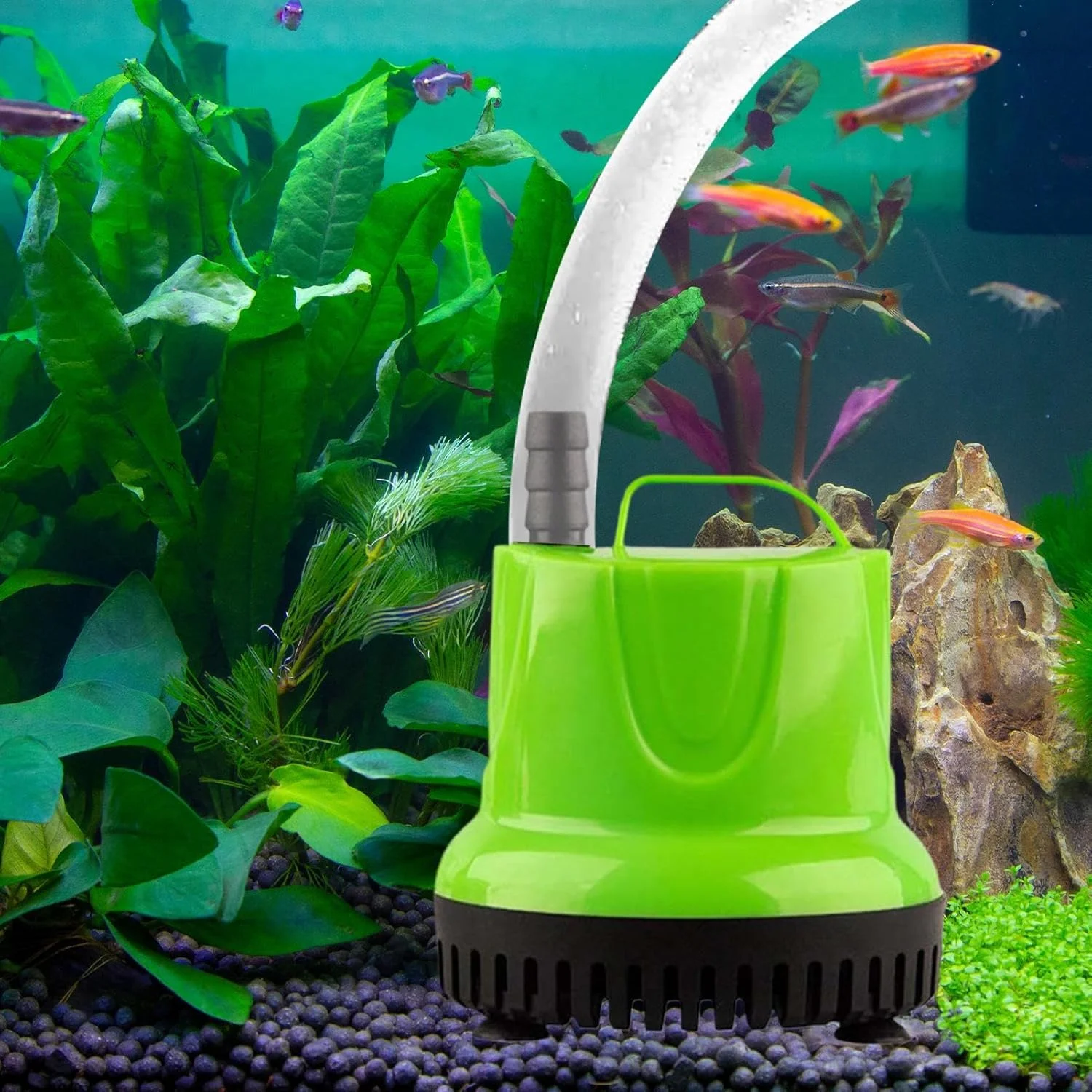 پمپ آب آکواریوم، پمپ آب فواره | دستگاه گردش آب غوطه ور بی صدا با مکنده برای زهکشی، آبیاری هیدروپونیک، حوضچه، باغ، استخر روباز، تراریوم