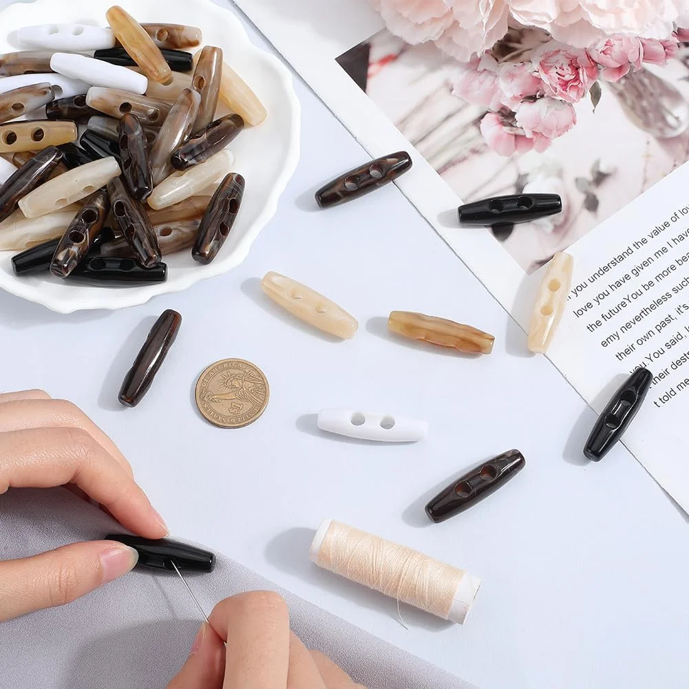 GORGECRAFT 72 عدد دکمه های ضامن دار اکریلیک 6 رنگ 39 میلی متر طول 2 سوراخ شکل شاخ زیتونی دکمه های تعویض کت ژاکت لباس خیاطی پروژه های هنری DIY مشکی سفید قهوه ای نارگیلی GORGECRAFT 72 عدد دکمه های ضامن دار اکریلیک 6 رنگ 39 میلی متر طول 2 سوراخ شکل شاخ زیتونی دکمه های تعویض کت ژاکت لباس خیاطی پروژه های هنری DIY مشکی سفید قهوه ای نارگیلی