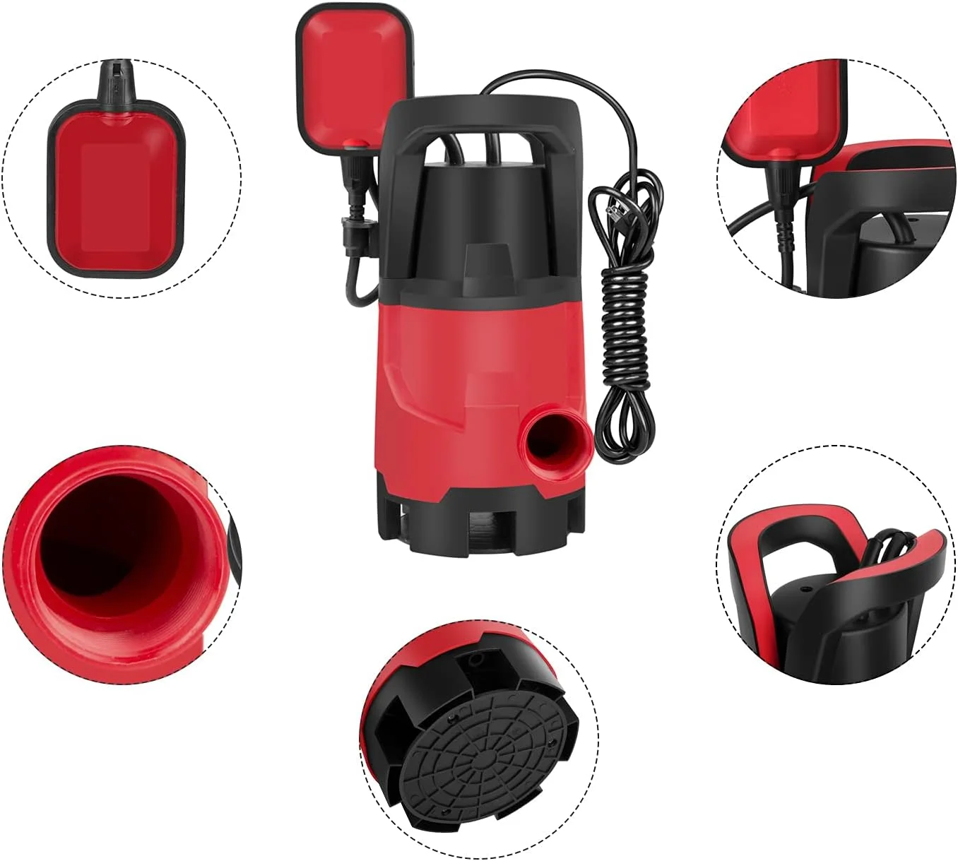 پمپ لجن کش Prostormer، پمپ آب برقی شناور 1 اسب بخار با سوئیچ شناور اتوماتیک 3700GPH برای تخلیه استخر، وان آب گرم، تخلیه سیل و آبیاری پمپ لجن کش Prostormer، پمپ آب برقی شناور 1 اسب بخار با سوئیچ شناور اتوماتیک 3700GPH برای تخلیه استخر، وان آب گرم، تخلیه سیل و آبیاری