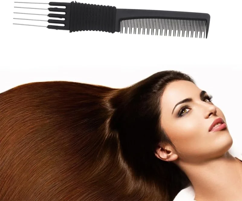 مجموعه شانه دندانه فولادی درجه یک Didiseaon، 6 عدد شانه دم مو، باز کننده گره برای حالت دادن به مو