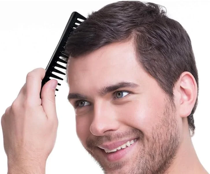 شانه مو مردانه Didiseaon، شانه حالت دهنده قدیمی، مواد ایمن، ضد الکتریسیته ساکن، دندانه پهن، مشکی