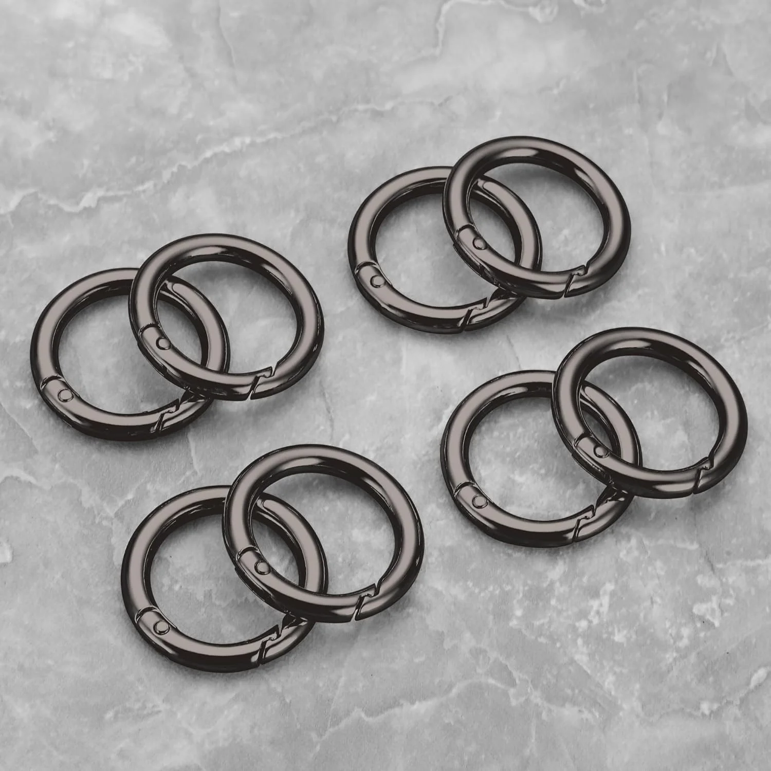 گیره حلقه کلید، حلقه های جاکلیدی 2.5 سانتی متری، بسته 8 عددی گیره کارابین گرد برای کلیدها، سگک، کیف، کیف پول - قلاب های زنجیره کلید جایگزین جاکلیدی بند گردن صنایع دستی DIY گیره حلقه کلید، حلقه های جاکلیدی 2.5 سانتی متری، بسته 8 عددی گیره کارابین گرد برای کلیدها، سگک، کیف، کیف پول - قلاب های زنجیره کلید جایگزین جاکلیدی بند گردن صنایع دستی DIY
