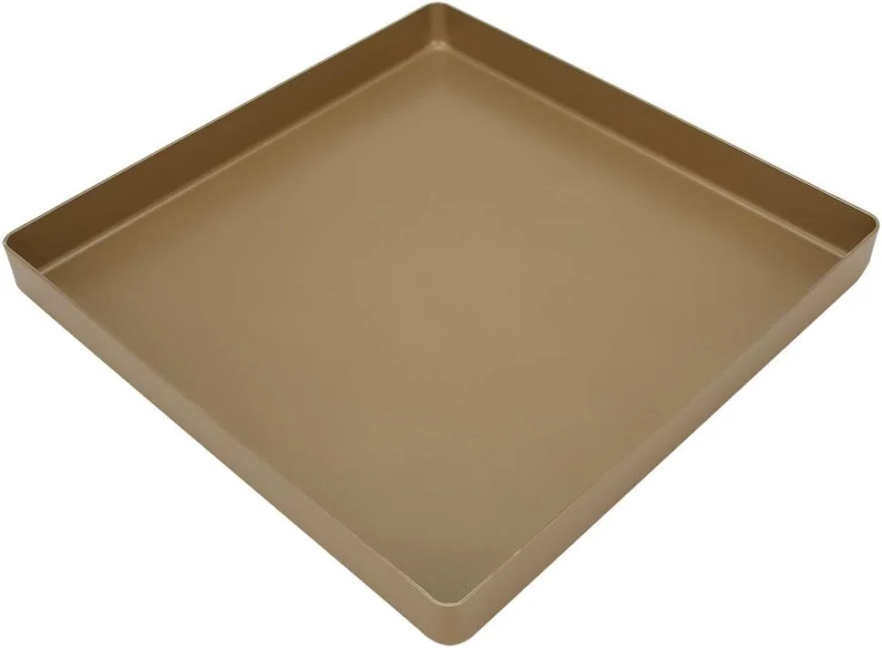 Zerodis قالب طلایی نچسب با گرمایش سریع برای آشپزخانه و کیک 28x28x3 سانتی متر ابزار پیتزا برای اتاق