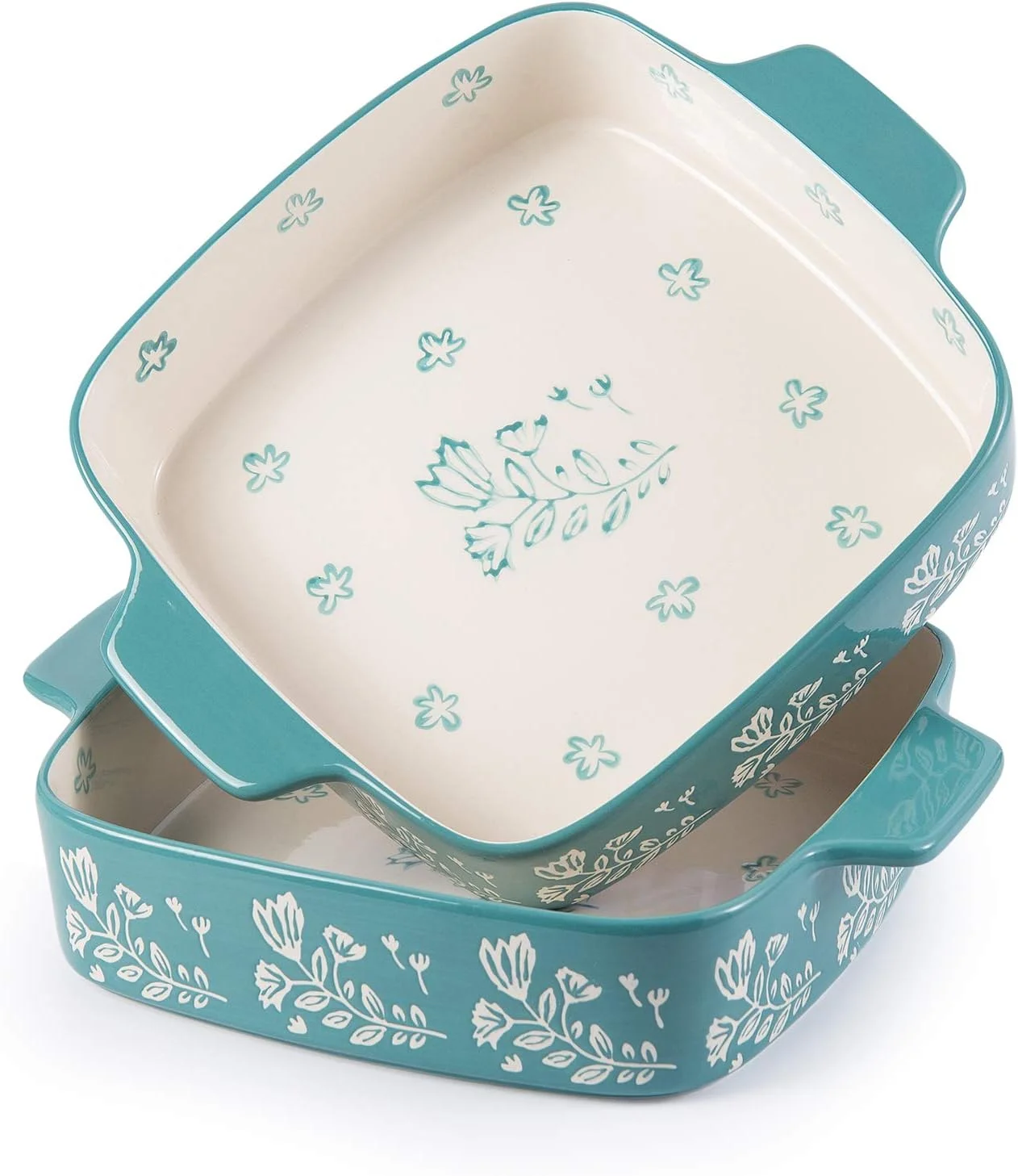 ظرف پخت و پز Wisenvoy، قالب کیک براونی 2 عددی، ظرف لازانیا، ست ظروف پخت مربع