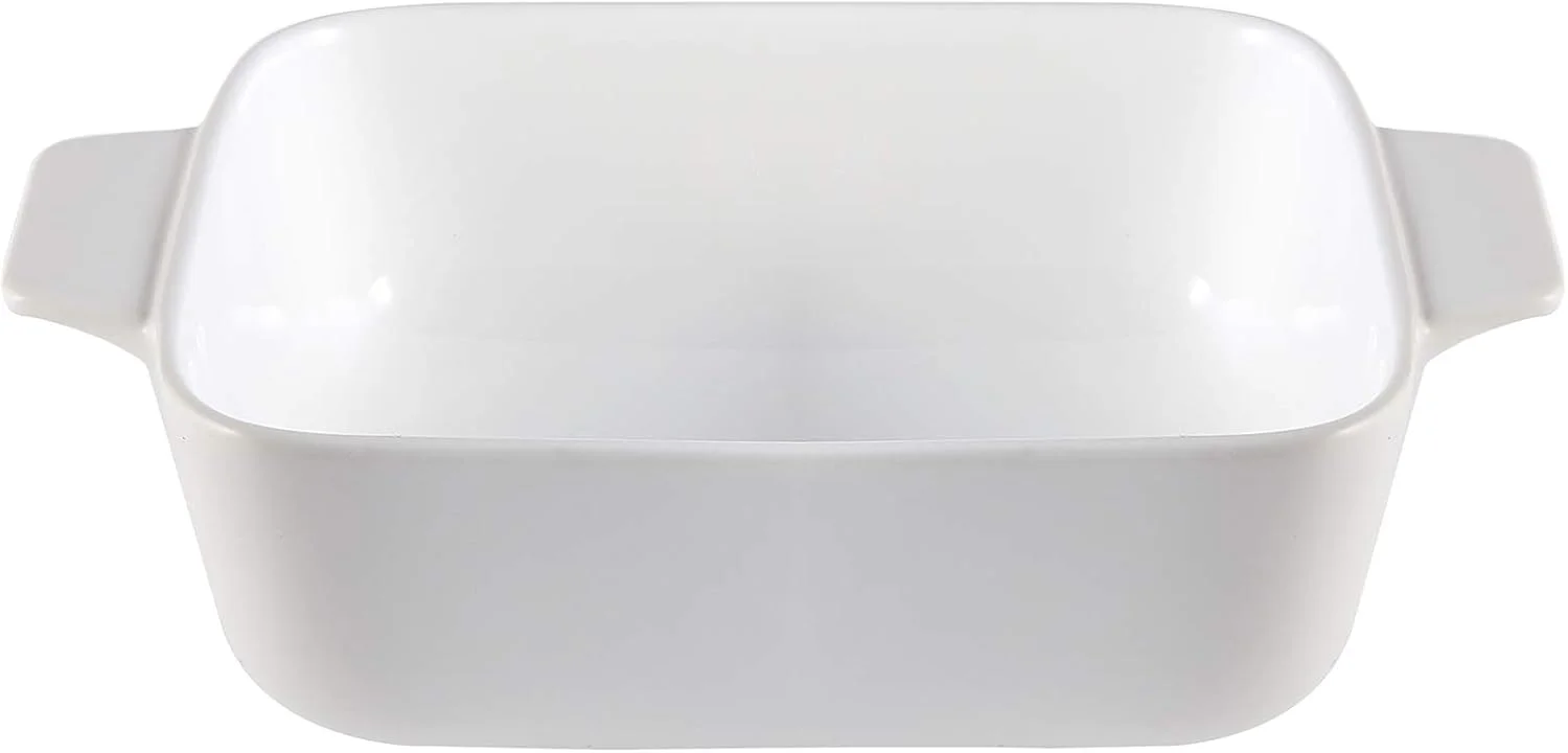 ظرف مستطیلی ورونا مدل C5213136 C1 دارای دسته - 22 X 16.5 سانتی متر، سفید