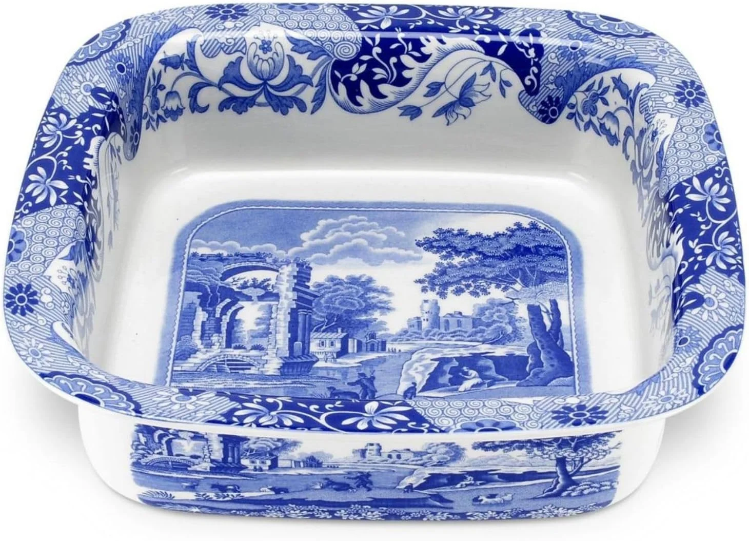 ظرف مربعی طرح ایتالیایی آبی اسپود