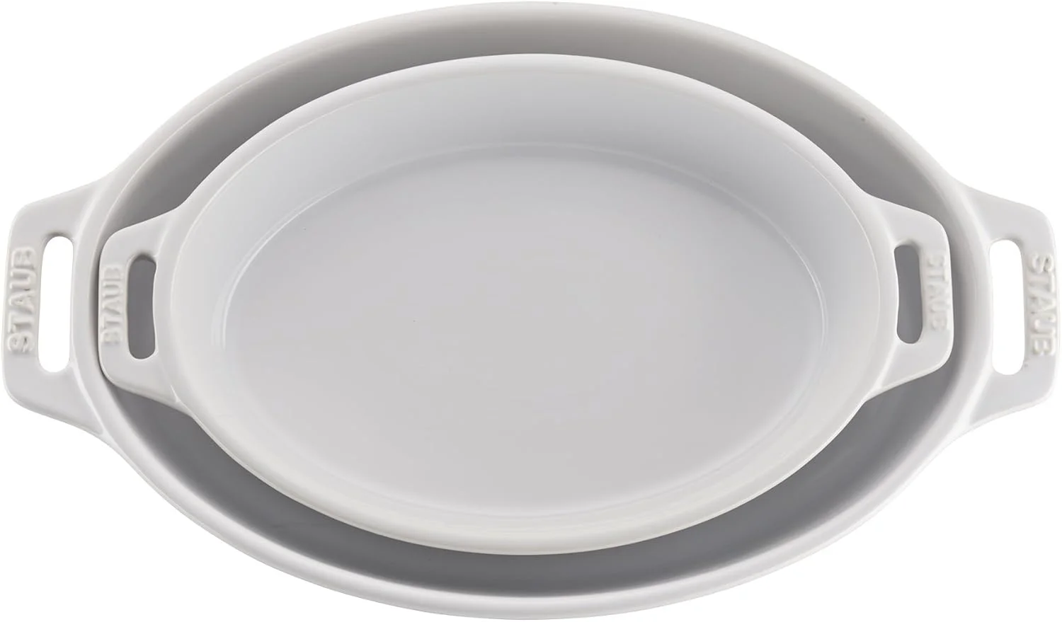 ست ظروف بیضی سرامیکی استاب، 2 تکه، سفید ست ظروف بیضی سرامیکی استاب، 2 تکه، سفید