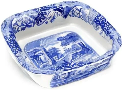 ظرف مربعی طرح ایتالیایی آبی اسپود ظرف مربعی طرح ایتالیایی آبی اسپود