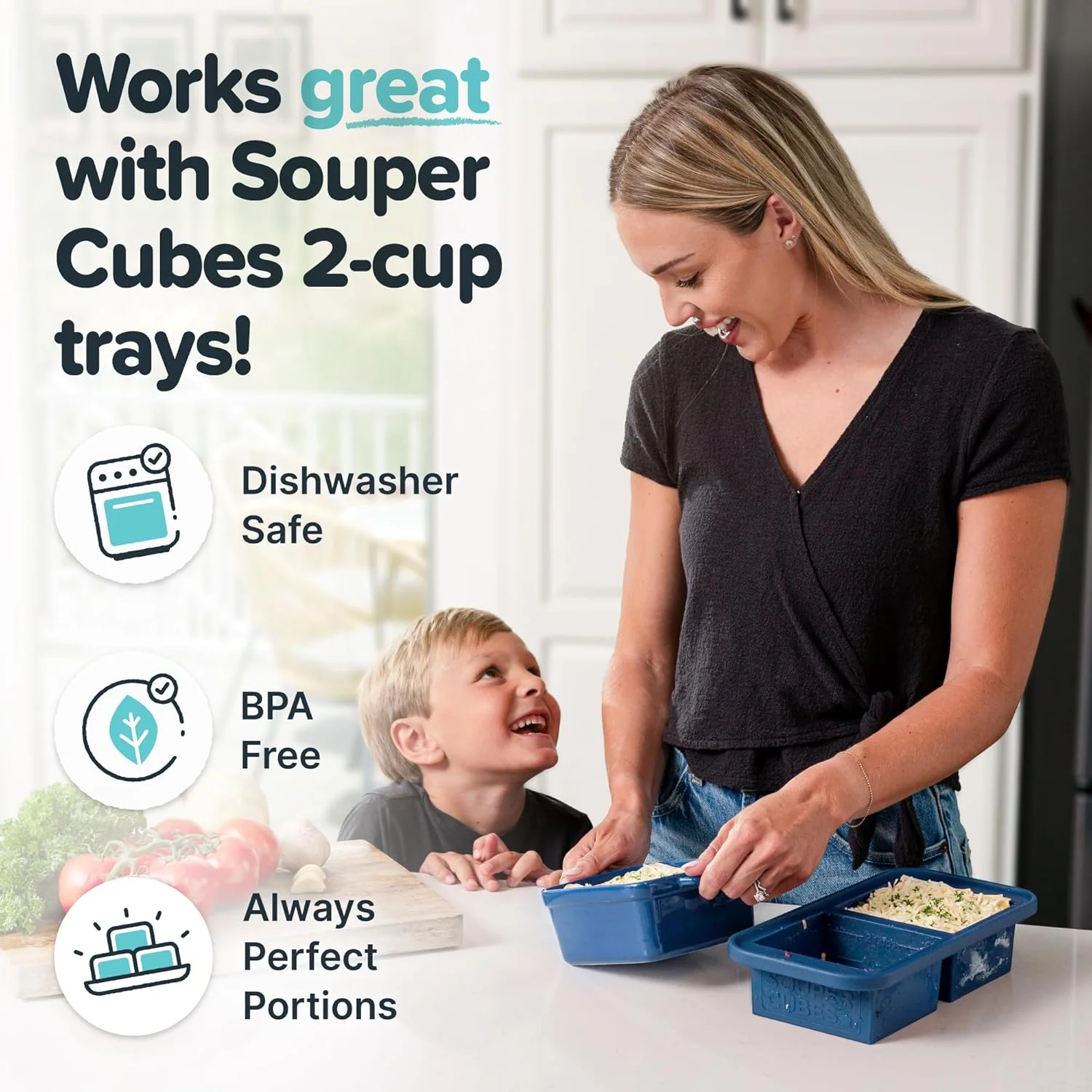 ظروف سنگی سوپر کیوبز - ست ظروف سرامیکی مربعی کوچک 5" x 5" با روکش سیلیکونی - ظروف کوچک فر - لوازم ضروری آشپزخانه و پخت و پز - ست 2 عددی - بلوبری ظروف سنگی سوپر کیوبز - ست ظروف سرامیکی مربعی کوچک 5" x 5" با روکش سیلیکونی - ظروف کوچک فر - لوازم ضروری آشپزخانه و پخت و پز - ست 2 عددی - بلوبری