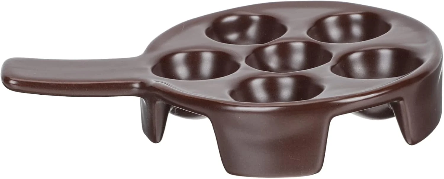 تابه حلزون پز قابل حمل سیل، سینی سرو گرد، تابه گریل گرد، تابه پخت حلزون سرامیکی، بشقاب پخت حلزون، بشقاب سرو حلزون، بشقاب حلزون، تابه سیل، تابه پخت سیل