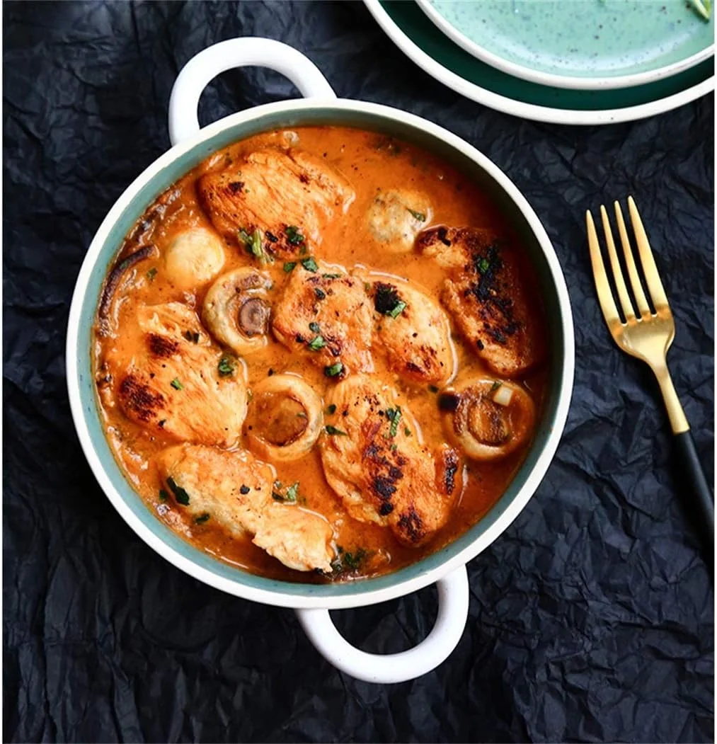 ظرف پخت گرد چینی، مناسب رستوران، آشپزخانه و میز غذا ظرف پخت گرد چینی، مناسب رستوران، آشپزخانه و میز غذا