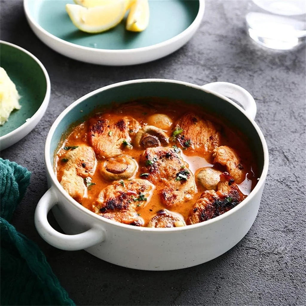 ظرف پخت گرد چینی، مناسب رستوران، آشپزخانه و میز غذا ظرف پخت گرد چینی، مناسب رستوران، آشپزخانه و میز غذا