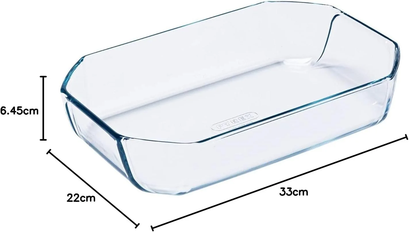 ظرف پخت پیرکس مدل Inspiration مقاوم در برابر حرارت، 3.2 لیتر، 33 X 22 X 6,5 سانتی متر ظرف پخت پیرکس مدل Inspiration مقاوم در برابر حرارت، 3.2 لیتر، 33 X 22 X 6,5 سانتی متر