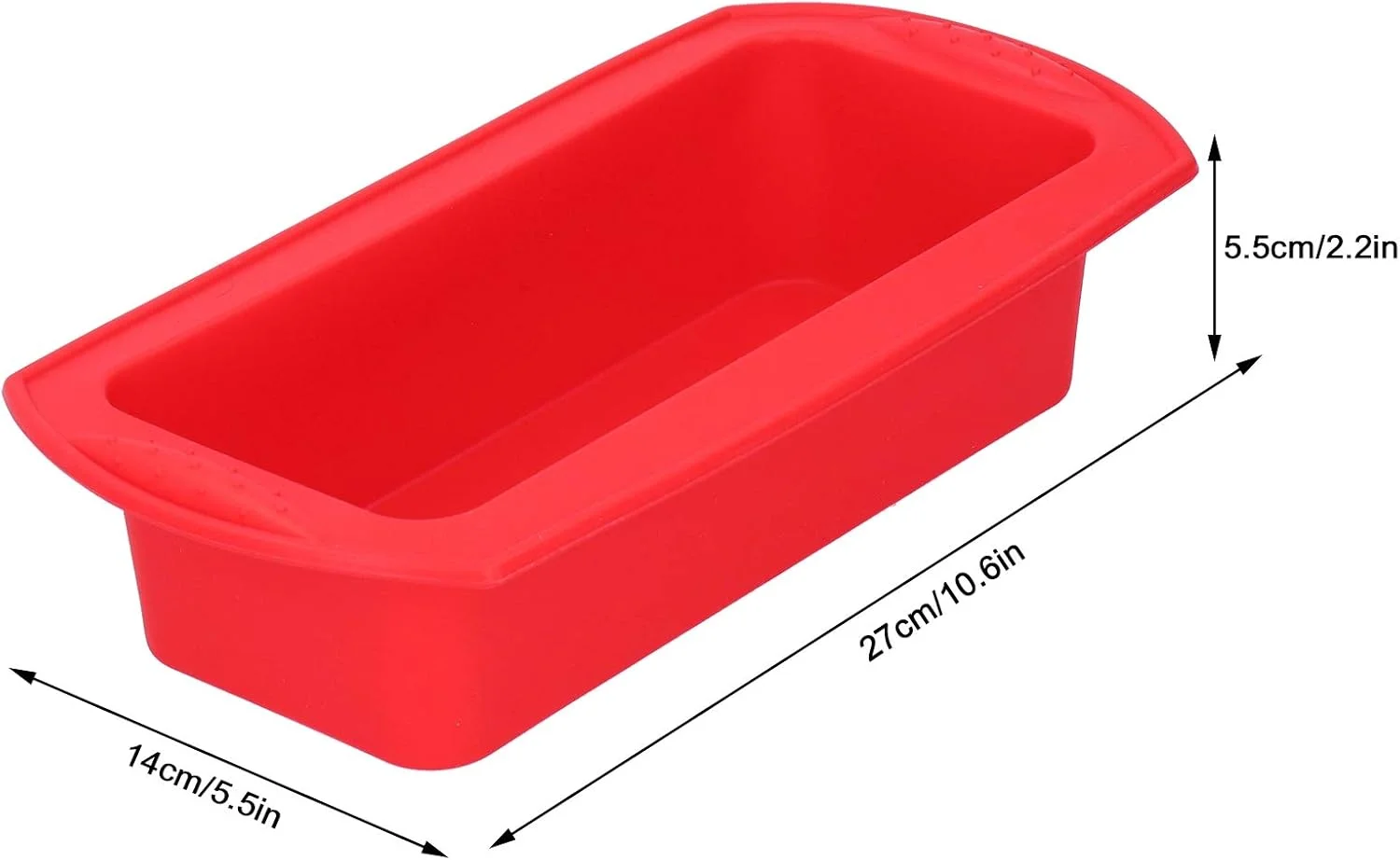 قالب نان سیلیکونی NDNCZDHC، بسته 2 عددی، 27x14x5.5 سانتی متر، قالب مستطیلی نچسب برای پخت نان و کیک در فر